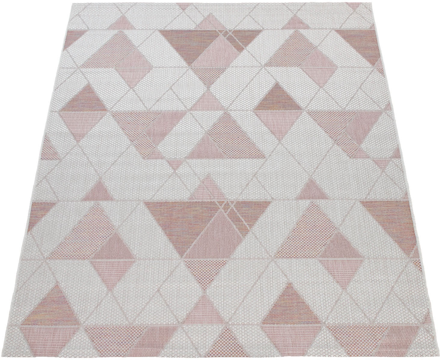 Image of Paco Home Teppich »Kuba 130«, rechteckig, 4 mm Höhe, Flachgewebe, modernes geometrisches Design, Pastell- Farben In- und Outdoor geeignet, Wohnzimmer bei Ackermann Versand Schweiz