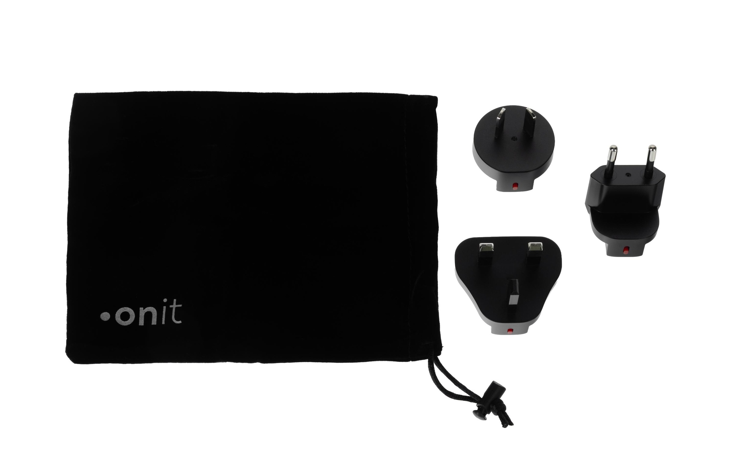 onit Chargeur USB »Travel 2C1A 140 W GaN« Chargeur de voyage avec adaptateurs interchangeables pour utilisation mondiale