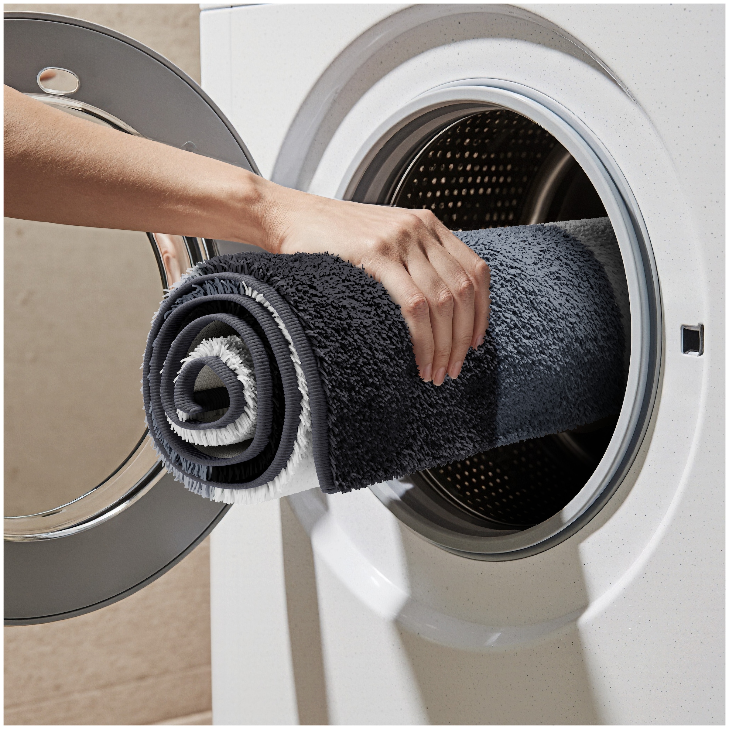 Grund Tapis de bain »Mosaik, Badvorleger, Badezimmer Teppich, sehr weich« Höhe 20 mm revêtement antidérapant angenehm weich, auch als 3 teiliges Set erhältlich, Made in Europe
