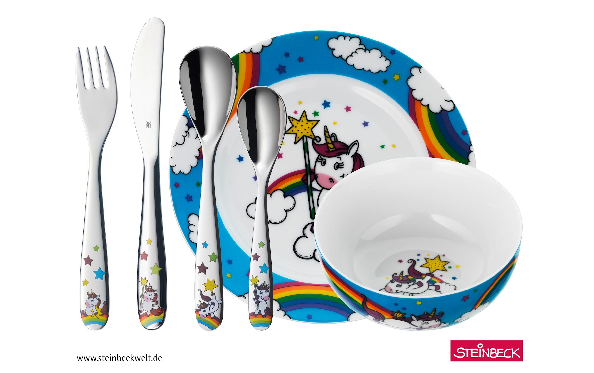 WMF Kinderbesteck »Einhorn, 6-teilig«, (Set, 6 tlg.)