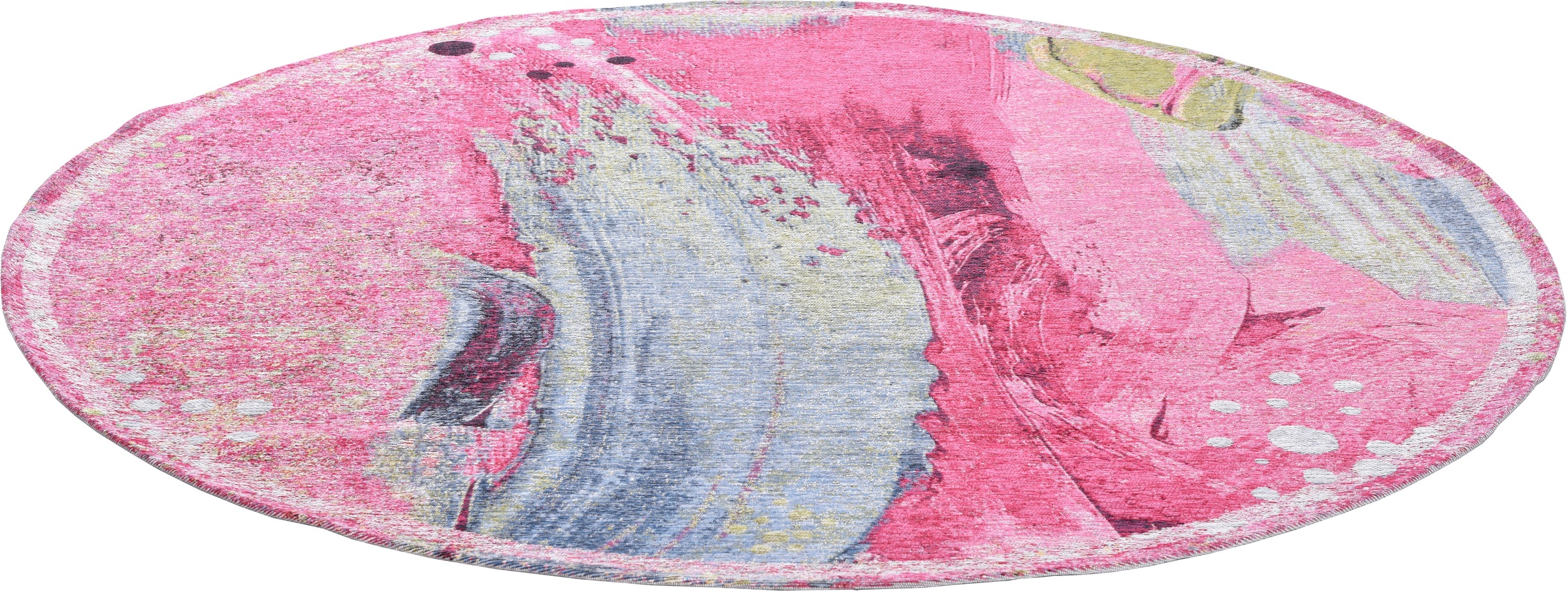 Image of Gino Falcone Teppich »Cosima-111«, rund, 3 mm Höhe, flachgeweber Jaquard-Teppich, mit Chenillegarn, modernes Design, Wohnzimmer bei Ackermann Versand Schweiz