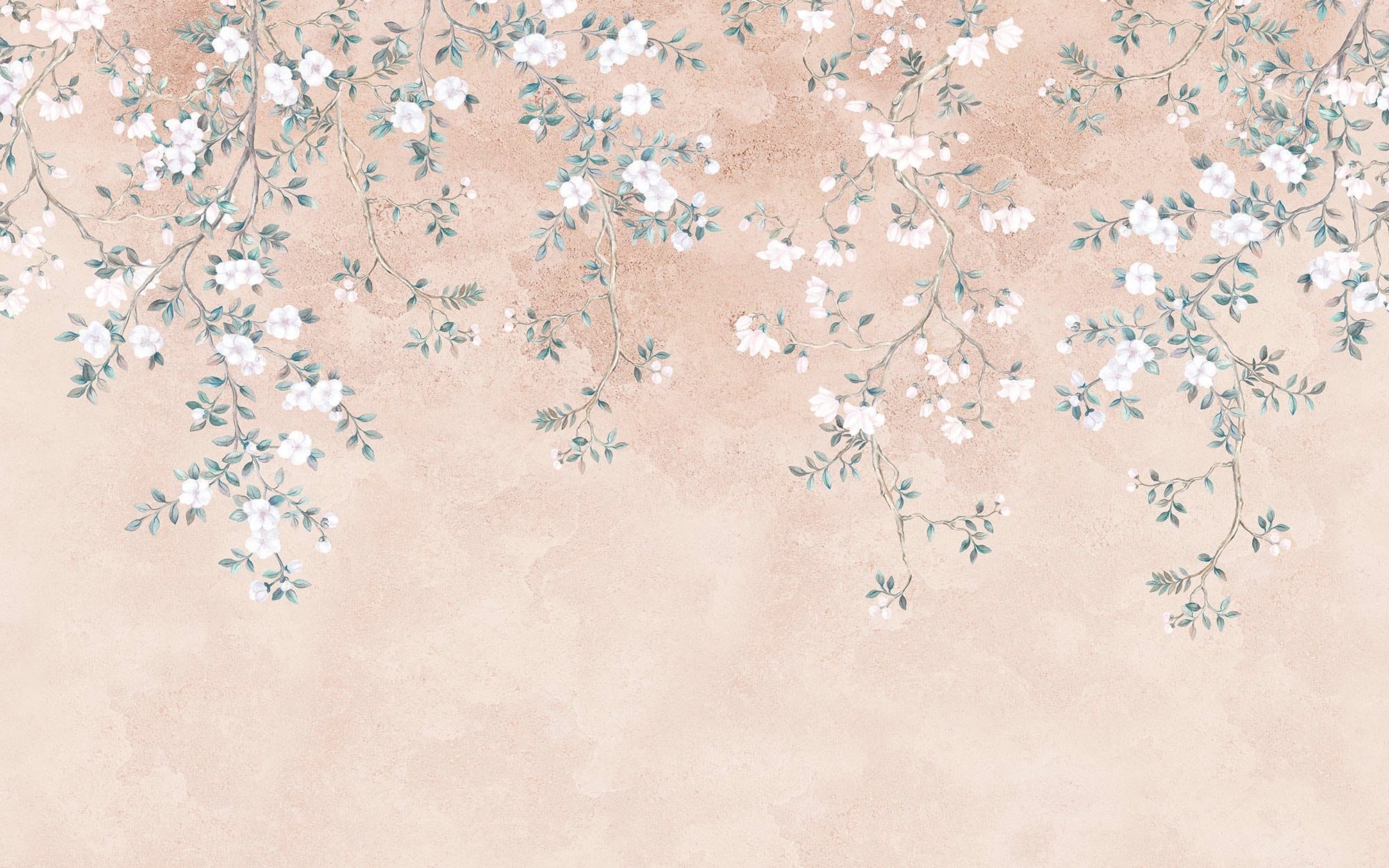 Image of Komar Vliestapete "Digitaldruck Vlies - Hanging Hanami - Grösse 400 x 250 cm" bedruckt glatt Wohnzimmer, Schlafzimmer