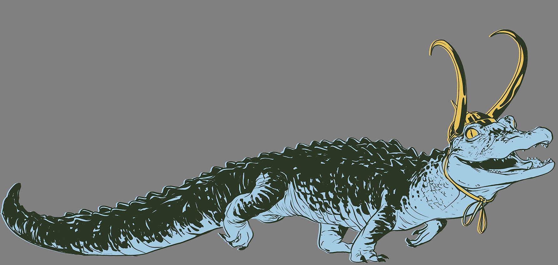 Komar Leinwandbild »Loki Alligator Variance - Grösse 90 x 40 cm«, Disney, (1 St., 90 x 40 cm (Breite x Höhe), Keilrahmenbild mit Echtholzrahmen, Kinderzimmer