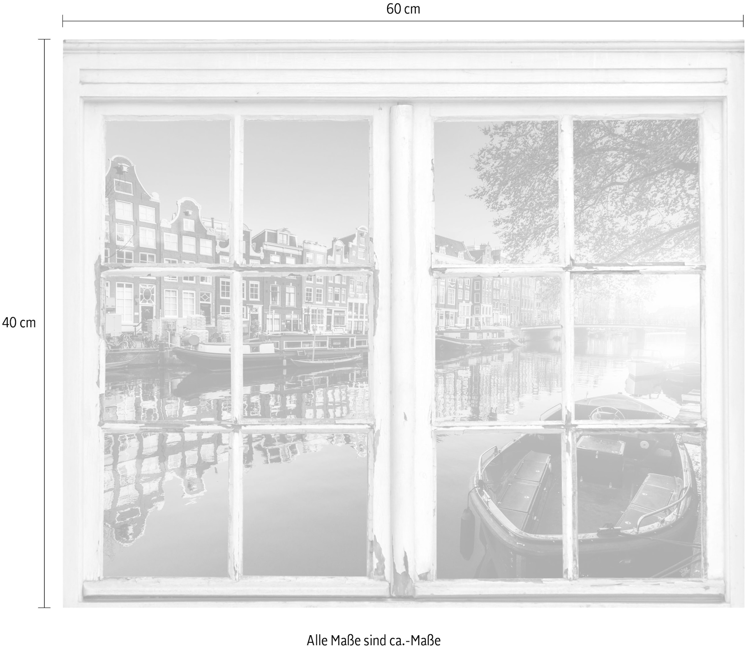 queence Autocollants muraux »Amsterdam« Wandsticker, Wandbild, selbstklebend, Amserdam, Niederlande