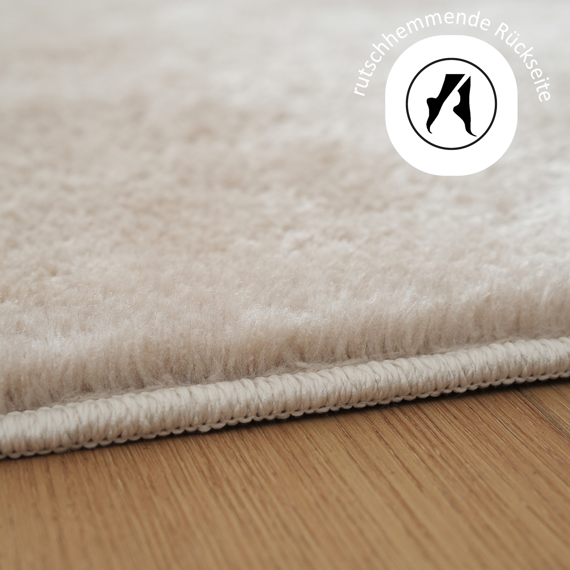 my home Teppich »Cali, weich, modern, waschbar« rechteckig 16 mm Höhe Uni-Farben, kuschelig, & weich, Wohnzimmer, Schlafzimmer, Esszimmer