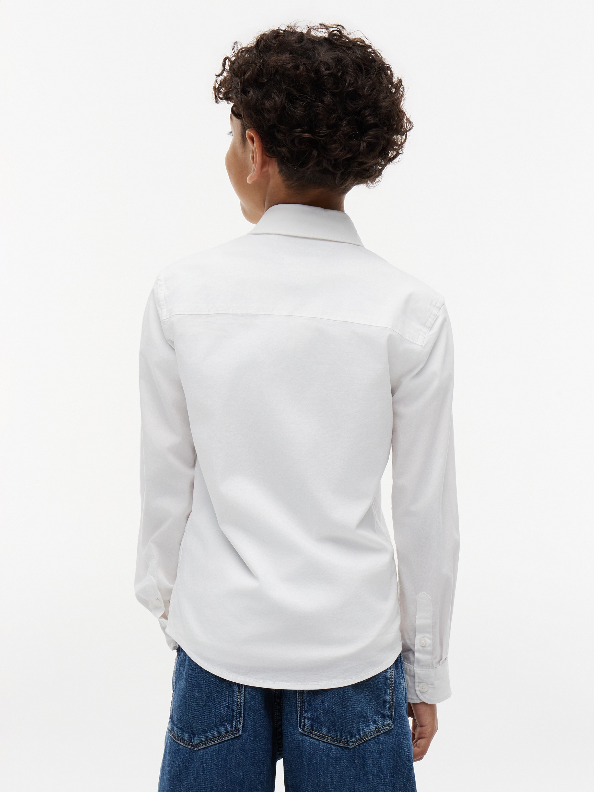 Tommy Hilfiger Chemise à manches longues »SOLID STRETCH POPLIN SHIRT L/S« pour garçons