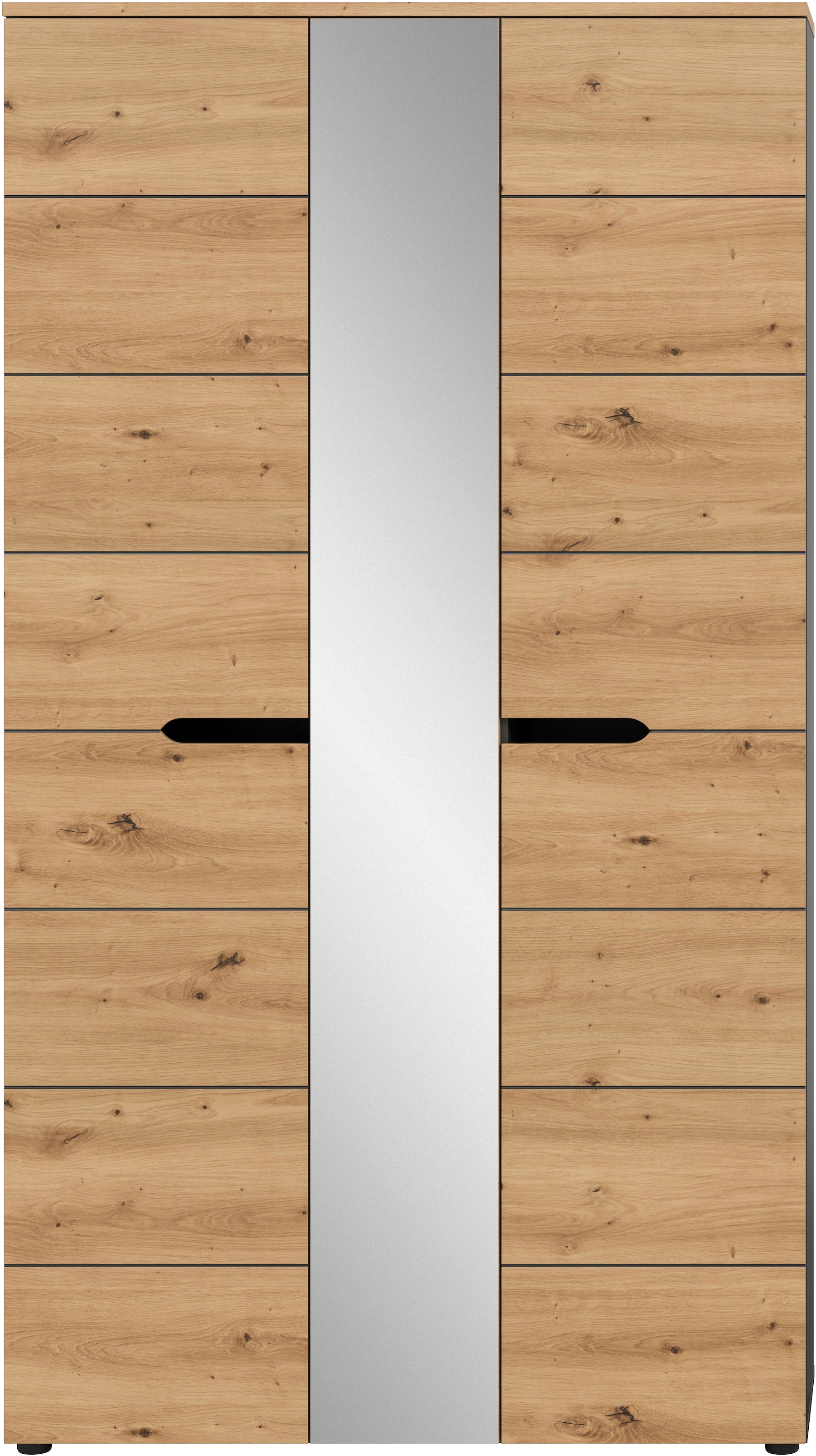 Image of Home affaire Garderobenschrank "REHAT, TOPSELLER, Breite 105cm, mit Spiegeltür, viel Stauraum" Platz für ca. 23 Paar Schuhe, Garderobe, Flurschrank, Dielenschrank, Kleiderschrank, Garderobenmöbel