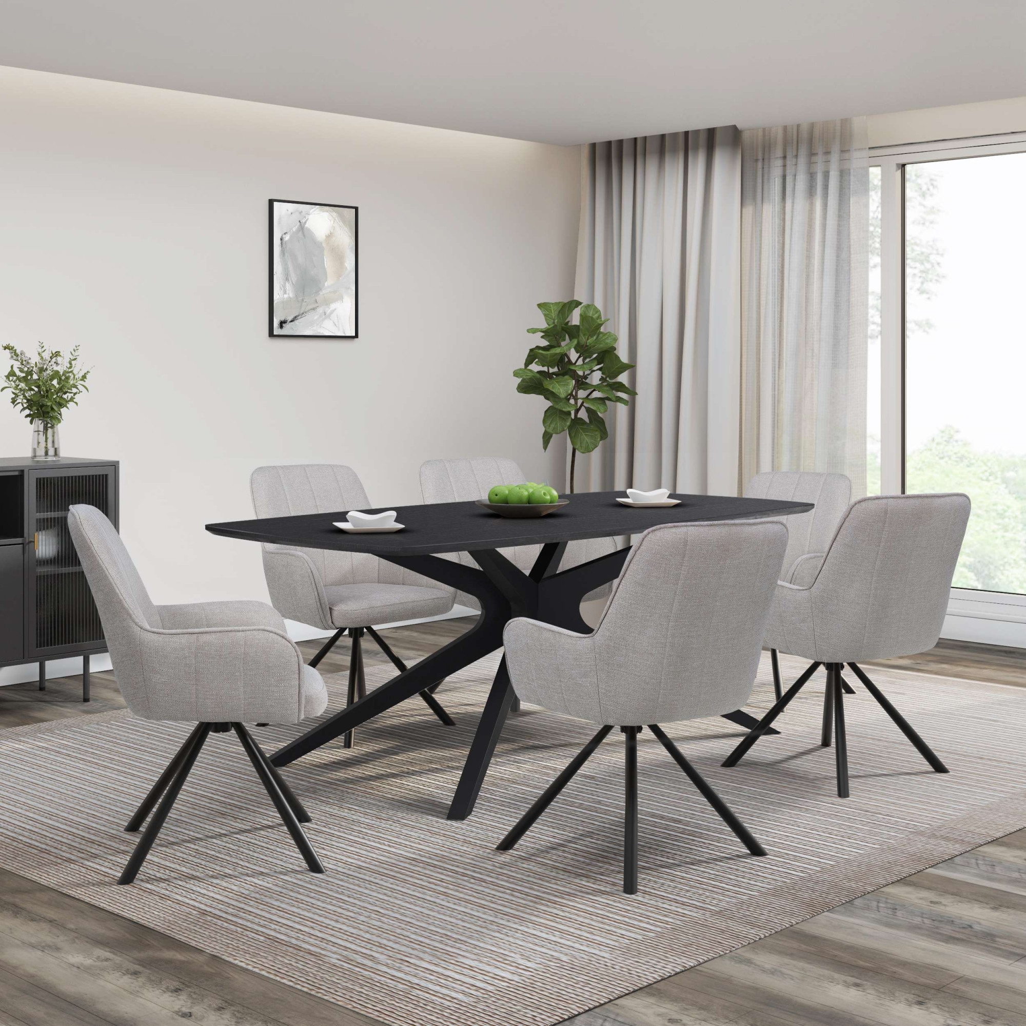 GOODproduct Chaise de salle à manger »Flaurent« () 2 cuisgepolsterte Rückenlehne, Armlehne und Sitzfläche, Sitzhöhe 50 cm