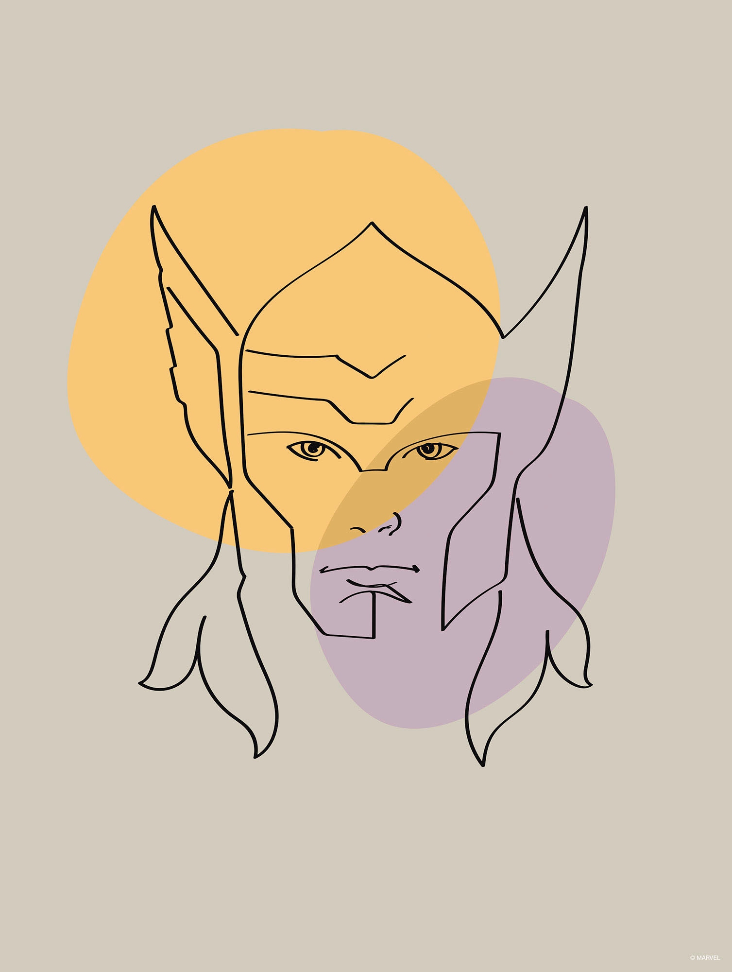 Image of Komar Bild "Soulful Sanctuary Thor Head" Natur 1 Stk. tlg. Wandbild zur Dekoration im Kinderzimmer - ohne Rahmen