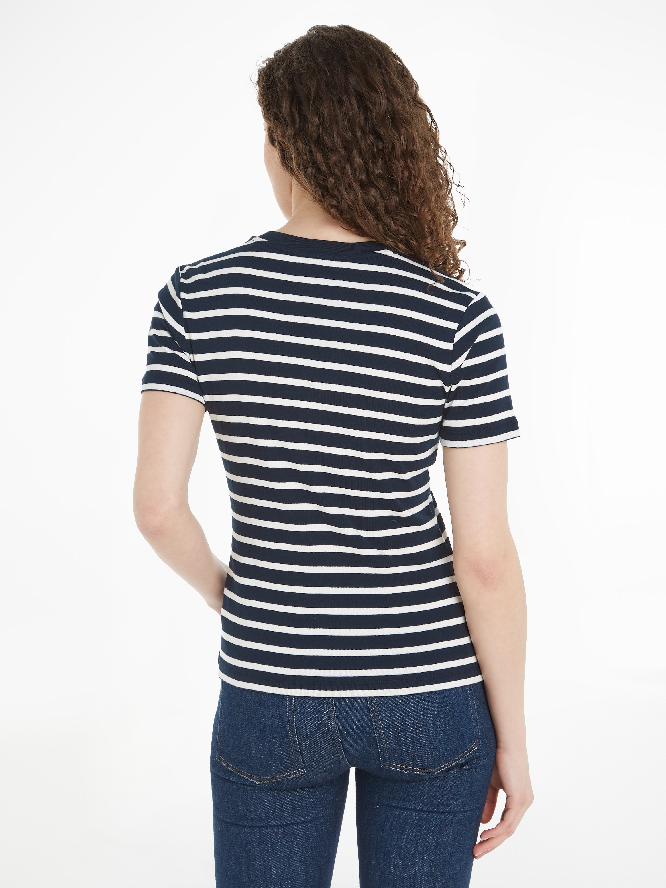 Tommy Hilfiger T-Shirt »SLIM CODY C-NK SS«, mit Logostickerei