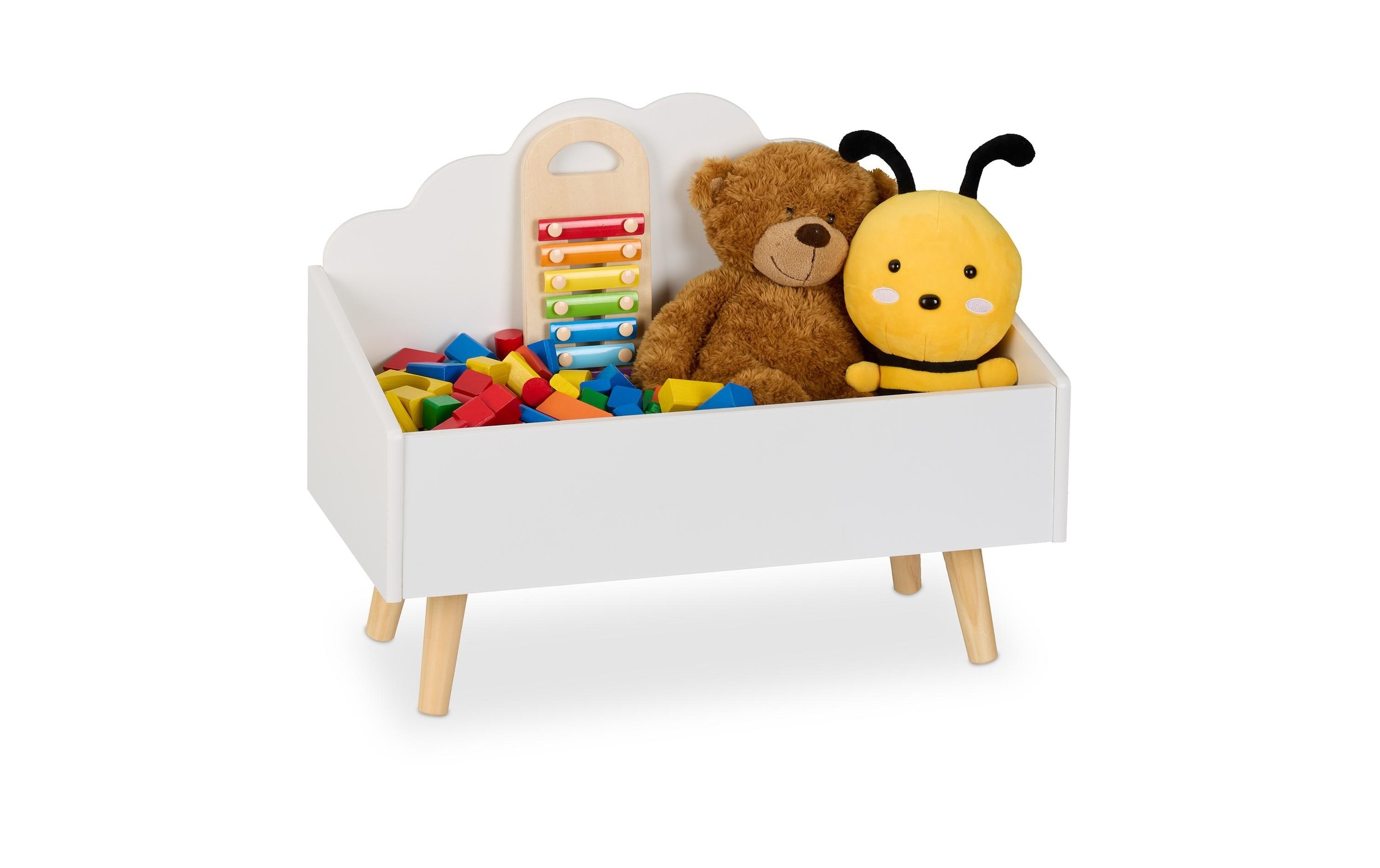 Image of relaxdays Spielzeugtruhe "MDF / Kiefern"