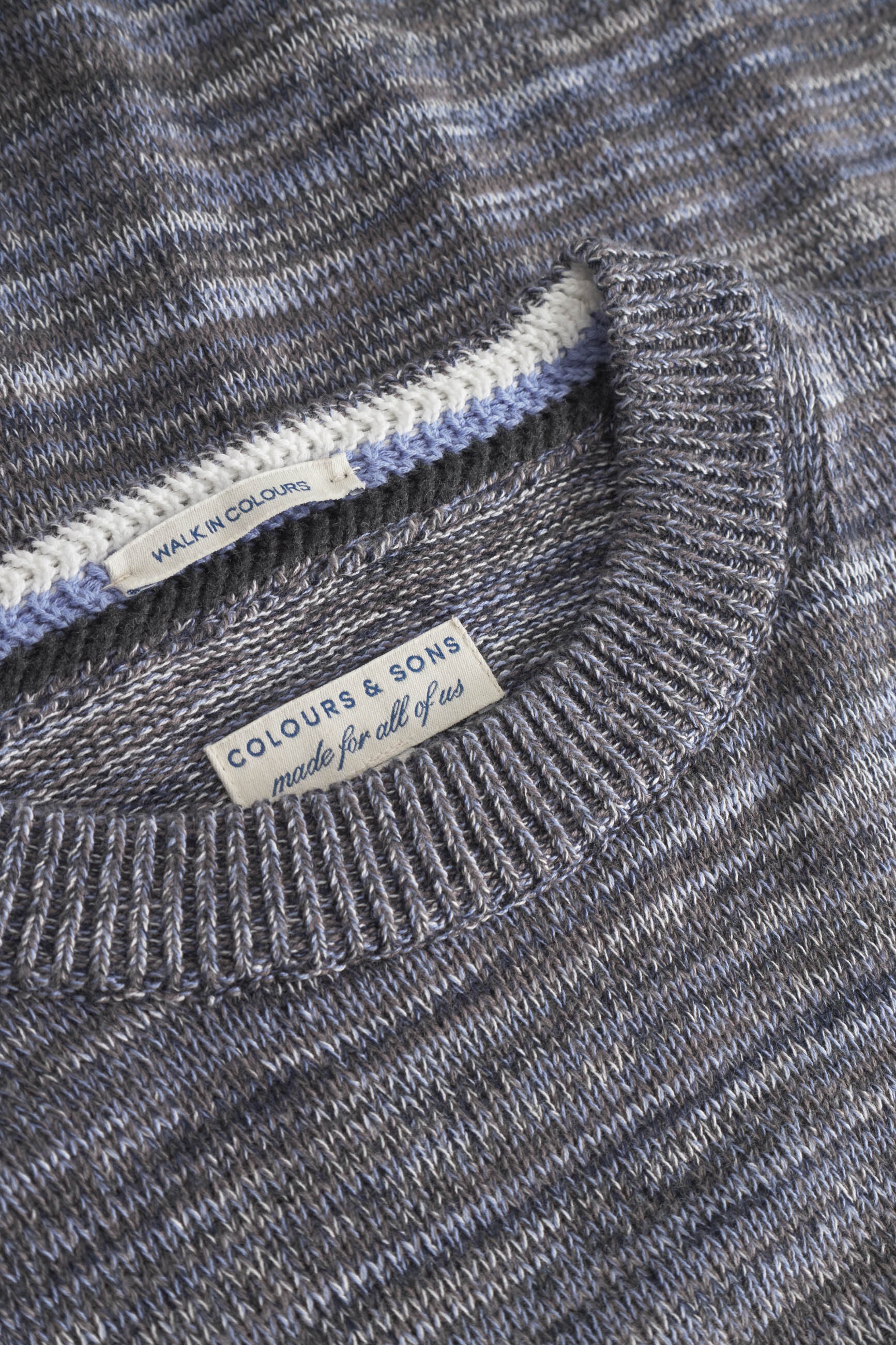 colours & sons Strickpullover »colours & sons Pullover Roundneck Mouliné«