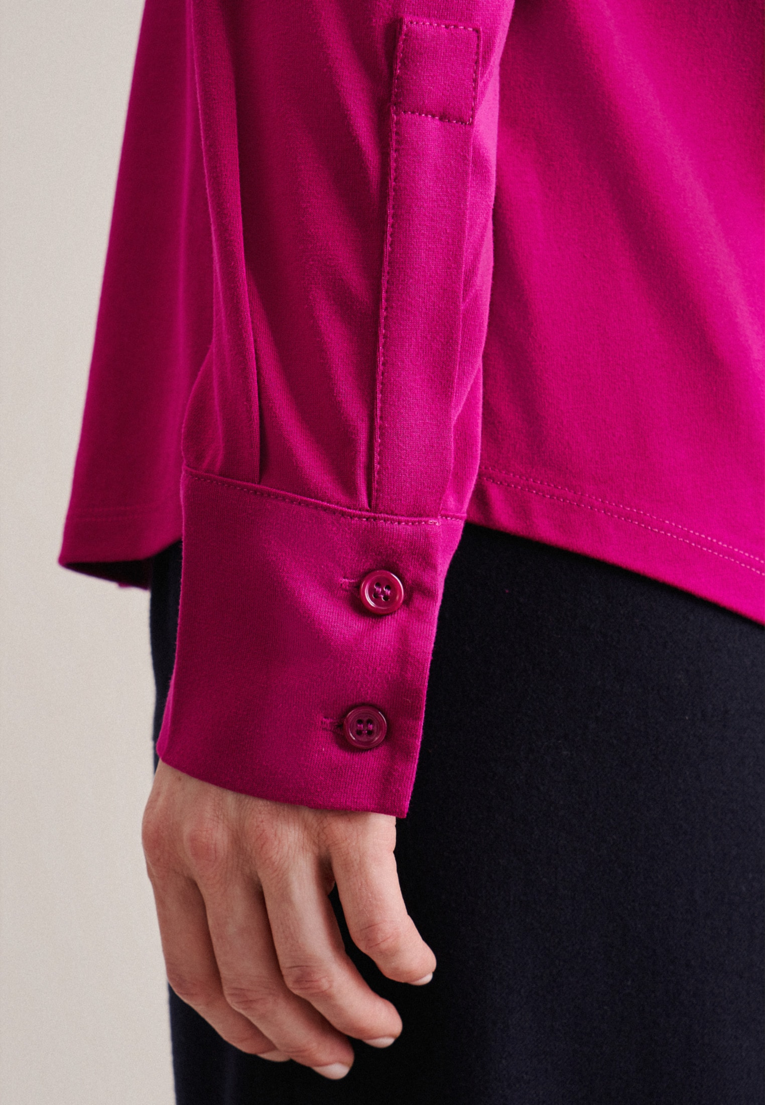seidensticker Hemdbluse »Schwarze Rose«, Langarm Kragen Uni