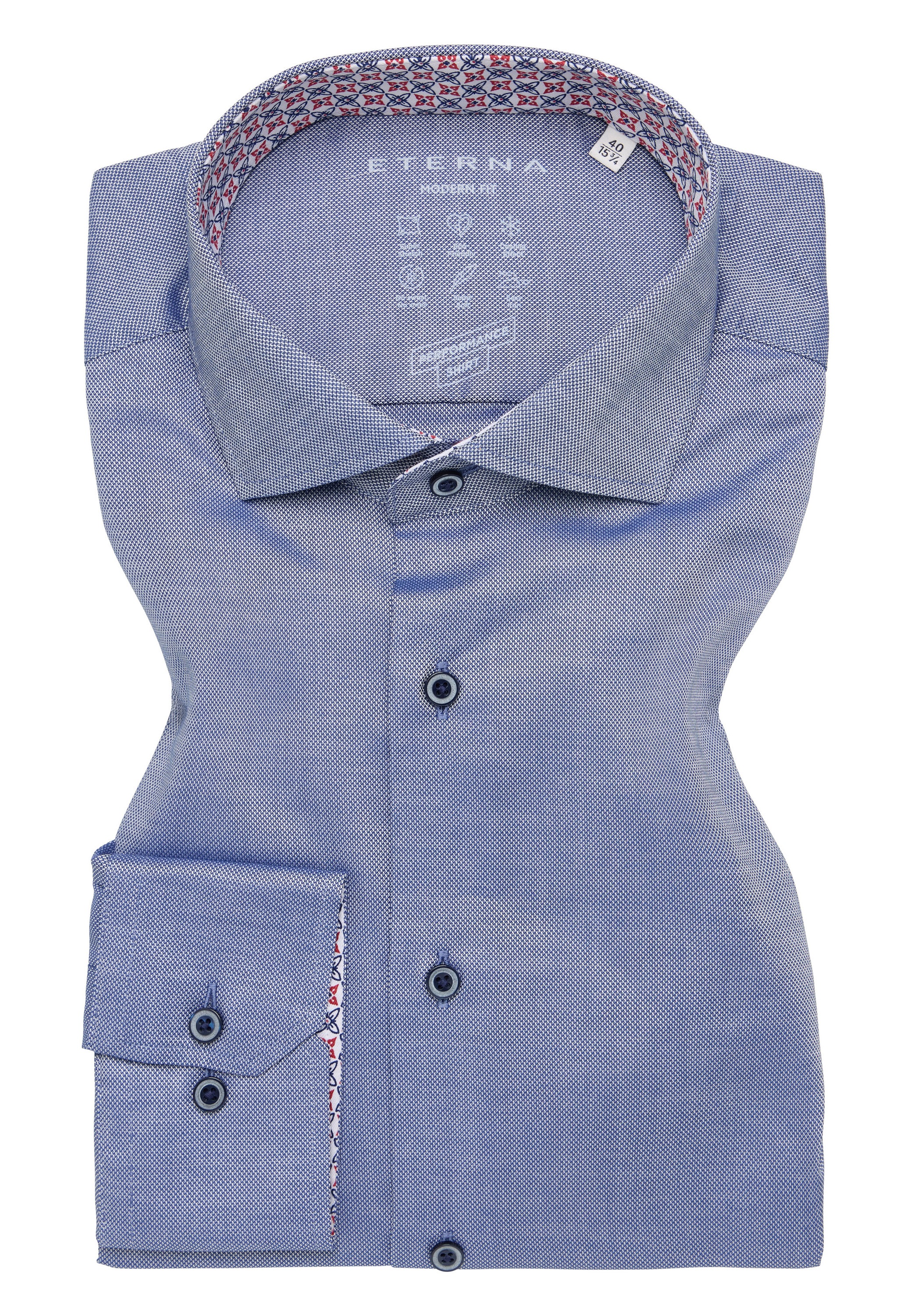 Eterna Langarmhemd »MODERN FIT«, EASY IRON (bügelleicht)