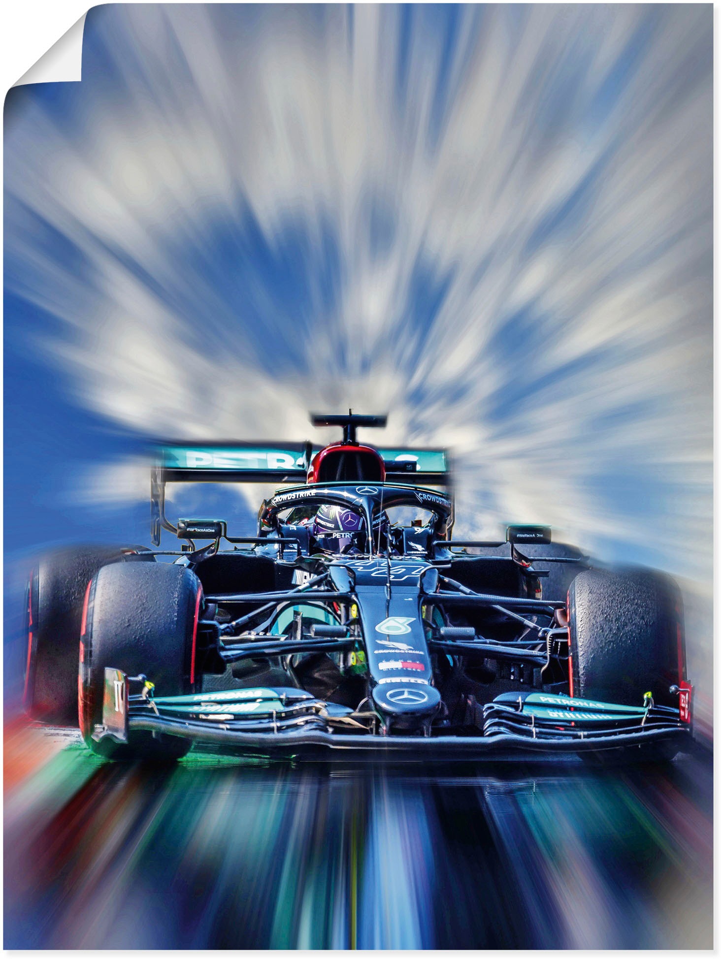 Image of Artland Wandbild »Lewis Hamilton #44«, Auto, (1 St.), in vielen Grössen & Produktarten - Alubild / Outdoorbild für den Aussenbereich, Leinwandbild, Poster, Wandaufkleber / Wandtattoo auch für Badezimmer geeignet bei Ackermann Versand Schweiz