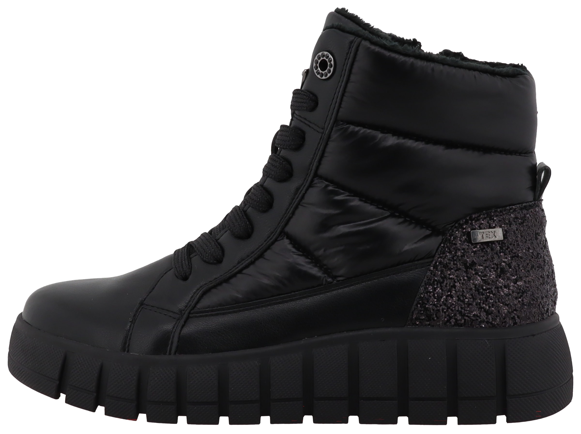 TOM TAILOR Schnürboots, Keilstiefelette, Plateauboots mit Reissverschluss