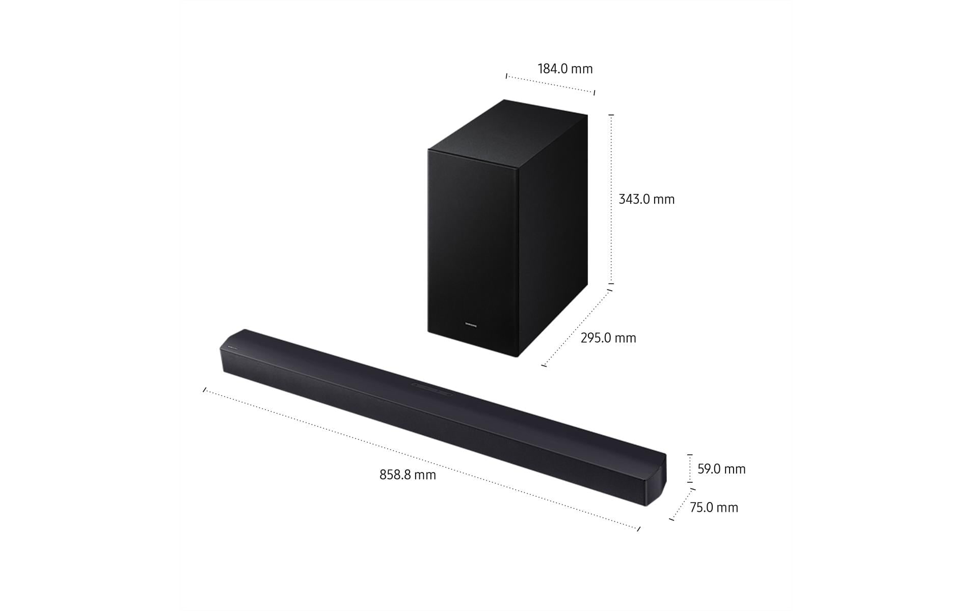Samsung Barre de son »HW-B450F« 2.1 ( ) Verbindungsart: Bluetooth, HDMI, Toslink, USB