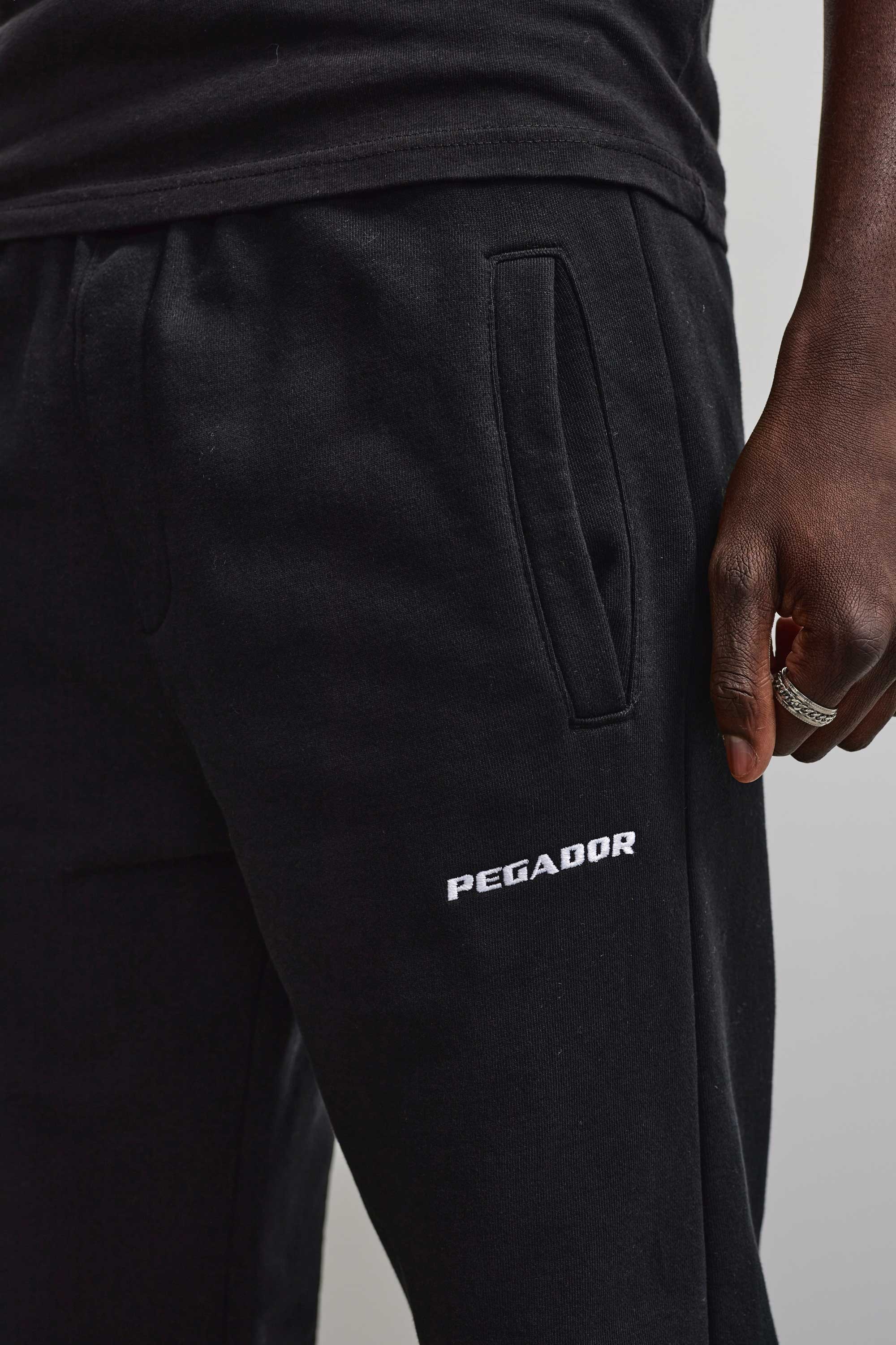 PEGADOR Pantalon sweat »Logo Wide Sweat Pants«  mélange de coton, ample