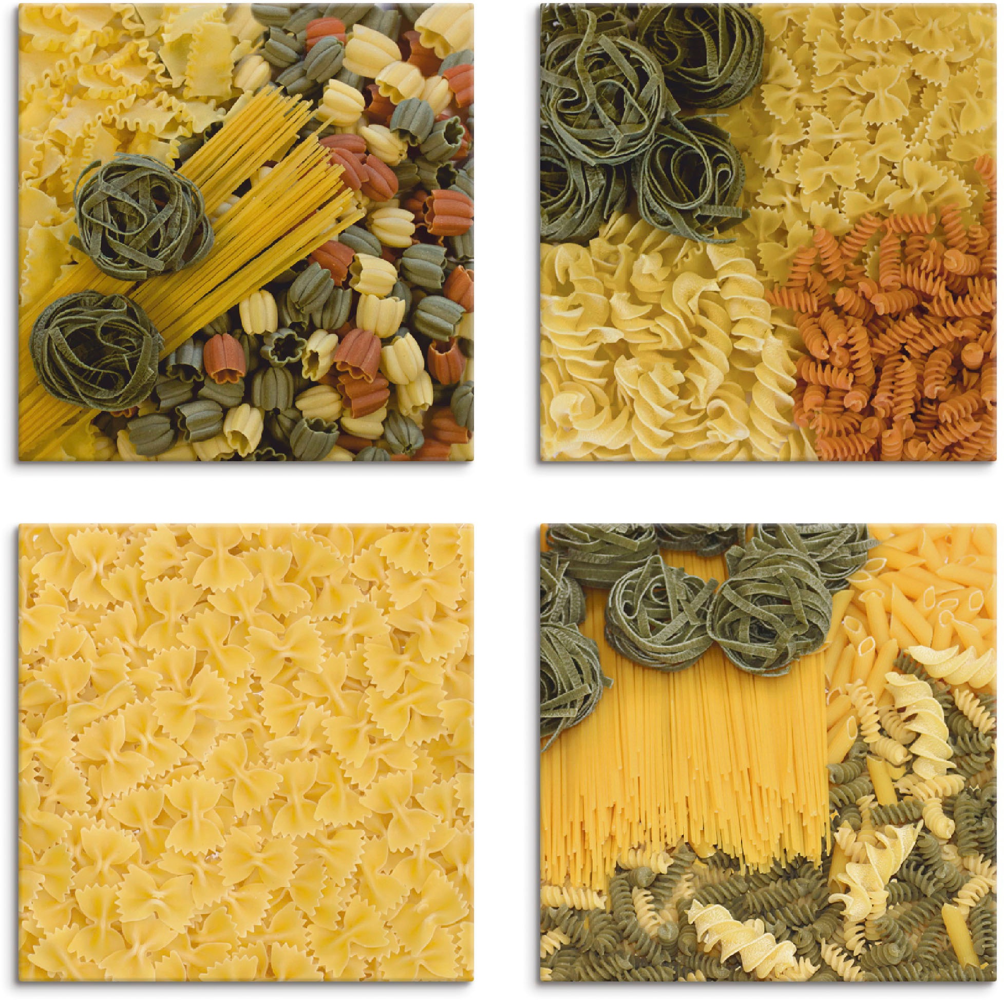 Image of Artland Leinwandbild »Nudeln I bis IV«, Getreide, (4 St.) bei Ackermann Versand Schweiz