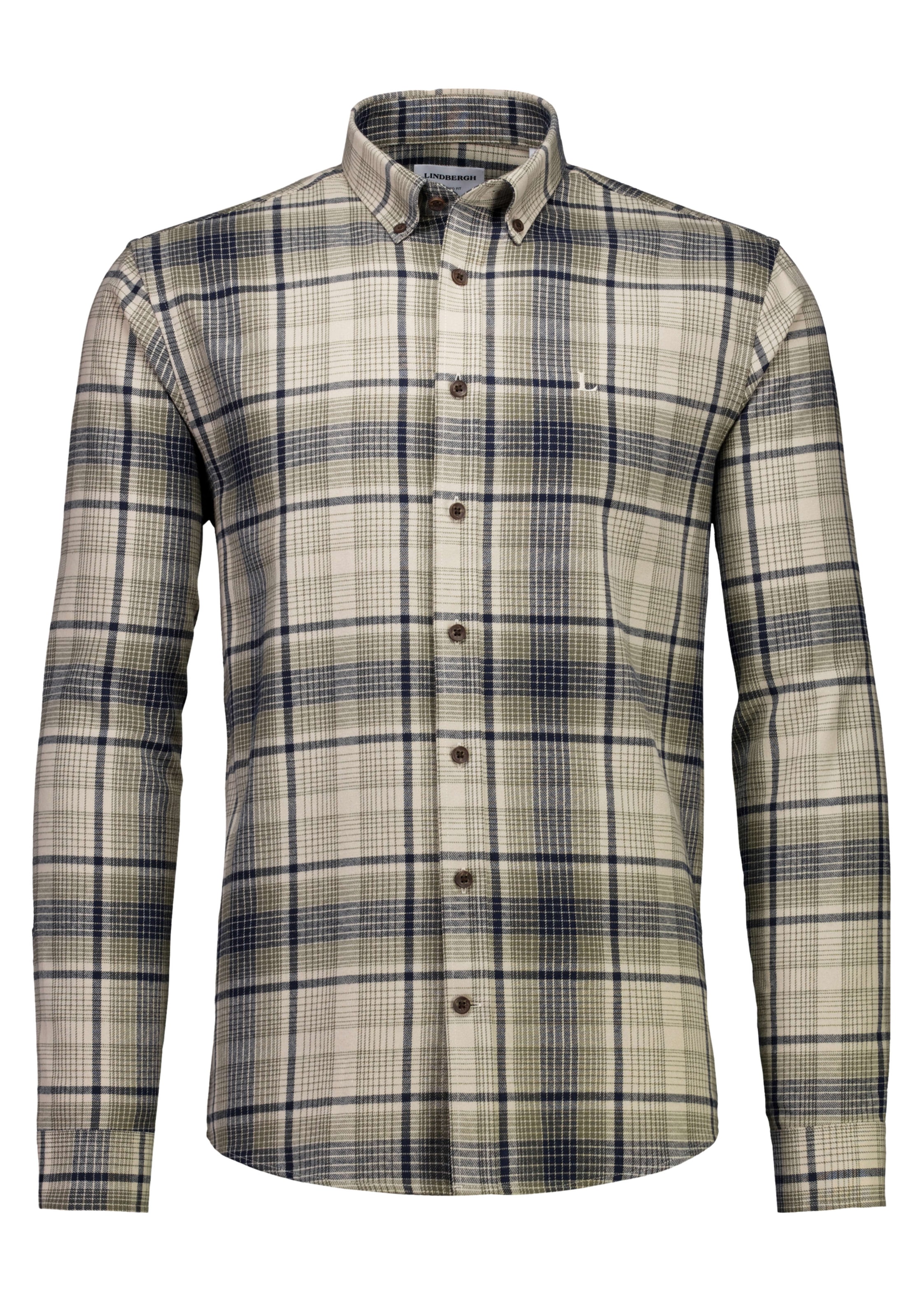 LINDBERGH Karohemd mit Knopfleiste und Button-Down-Kragen / Relaxed Fit