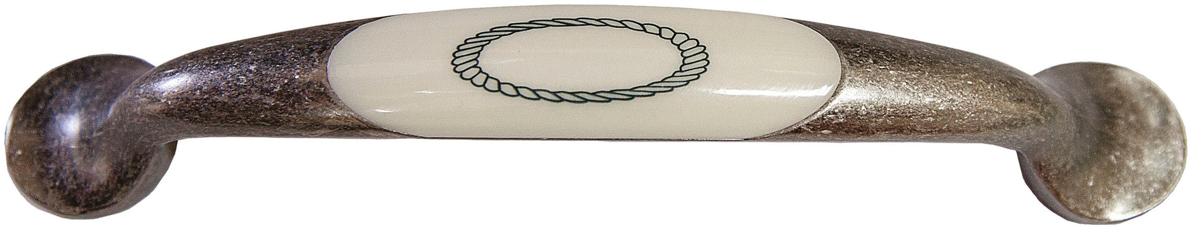 GOODproduct Nachtkommode »Evergreen, Masse: B/T/H 56/42/45cm, Soft-Close-Funktion« 1 offenes Fach und 1 Schublade mit dekoriertem Metallgriff,  im klassischen Landhausstil,FSC-zertifiziert,hochwertige UV Lackierung