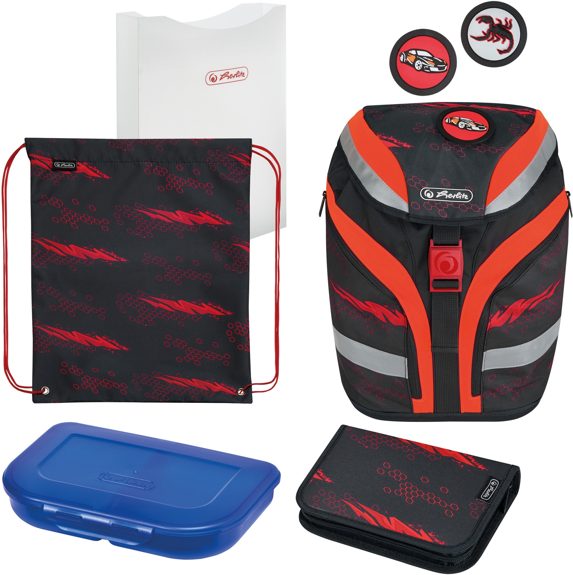 Image of Herlitz Schulranzen »Grundschulrucksack SoftFlex Plus Drive«, Floureszierende Flächen-reflektierende Streifen auf den Schultergurten bei Ackermann Versand Schweiz