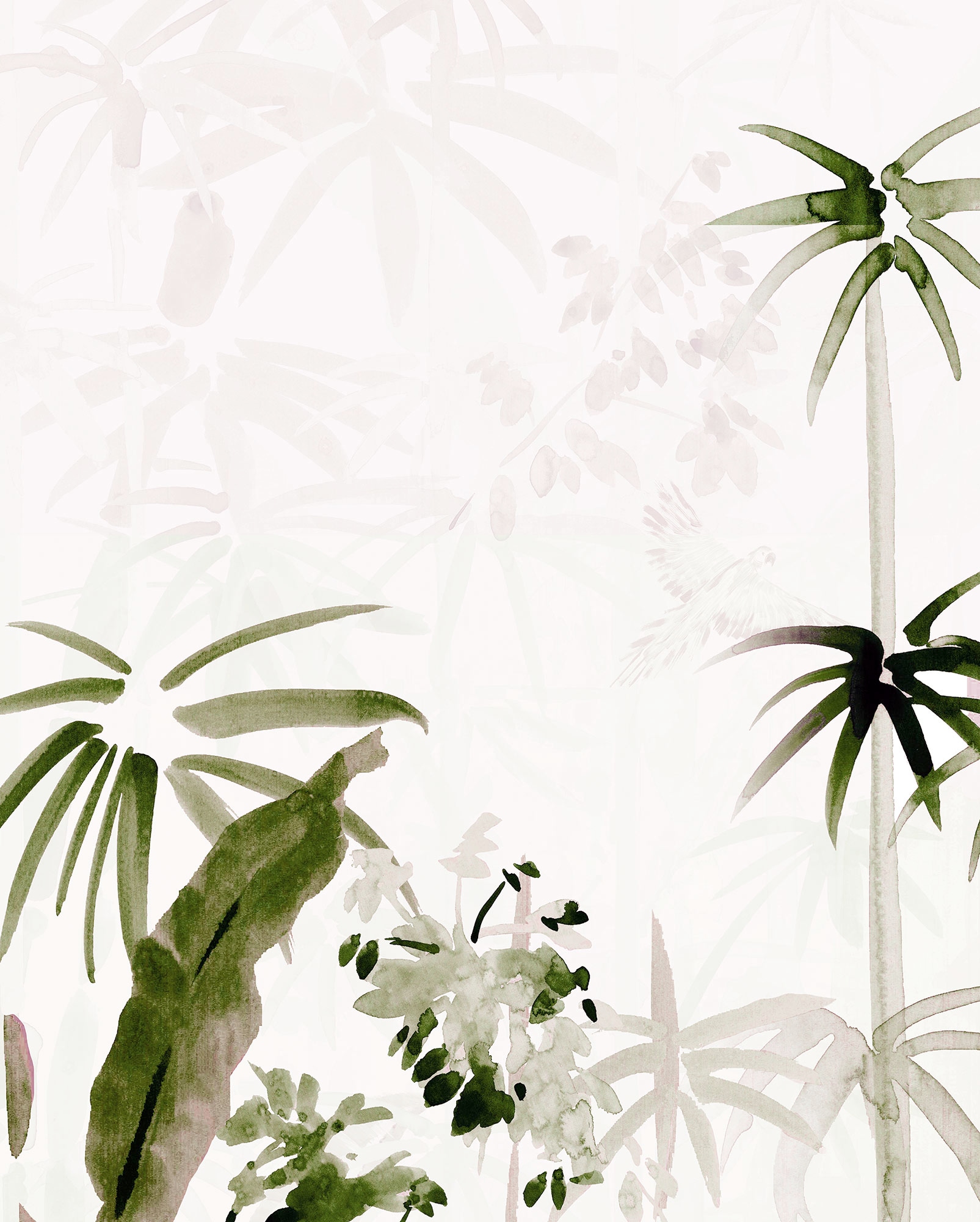 Image of Komar Bild "Bamboo Drawing" Natur 1 Stk. tlg. Wandbild zur Dekoration - ohne Rahmen