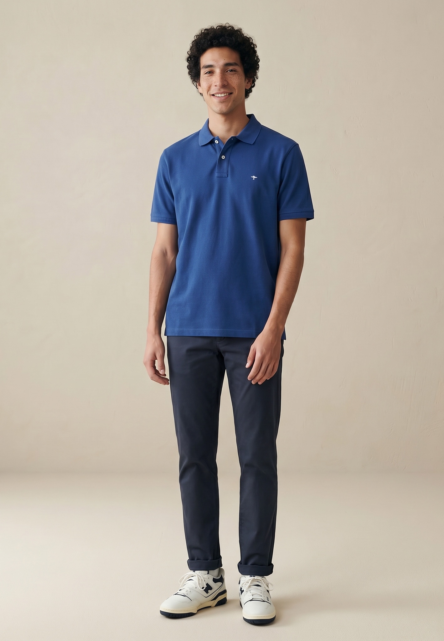 FYNCH-HATTON Polo coupe normale, col polo 2 boutons, en coton