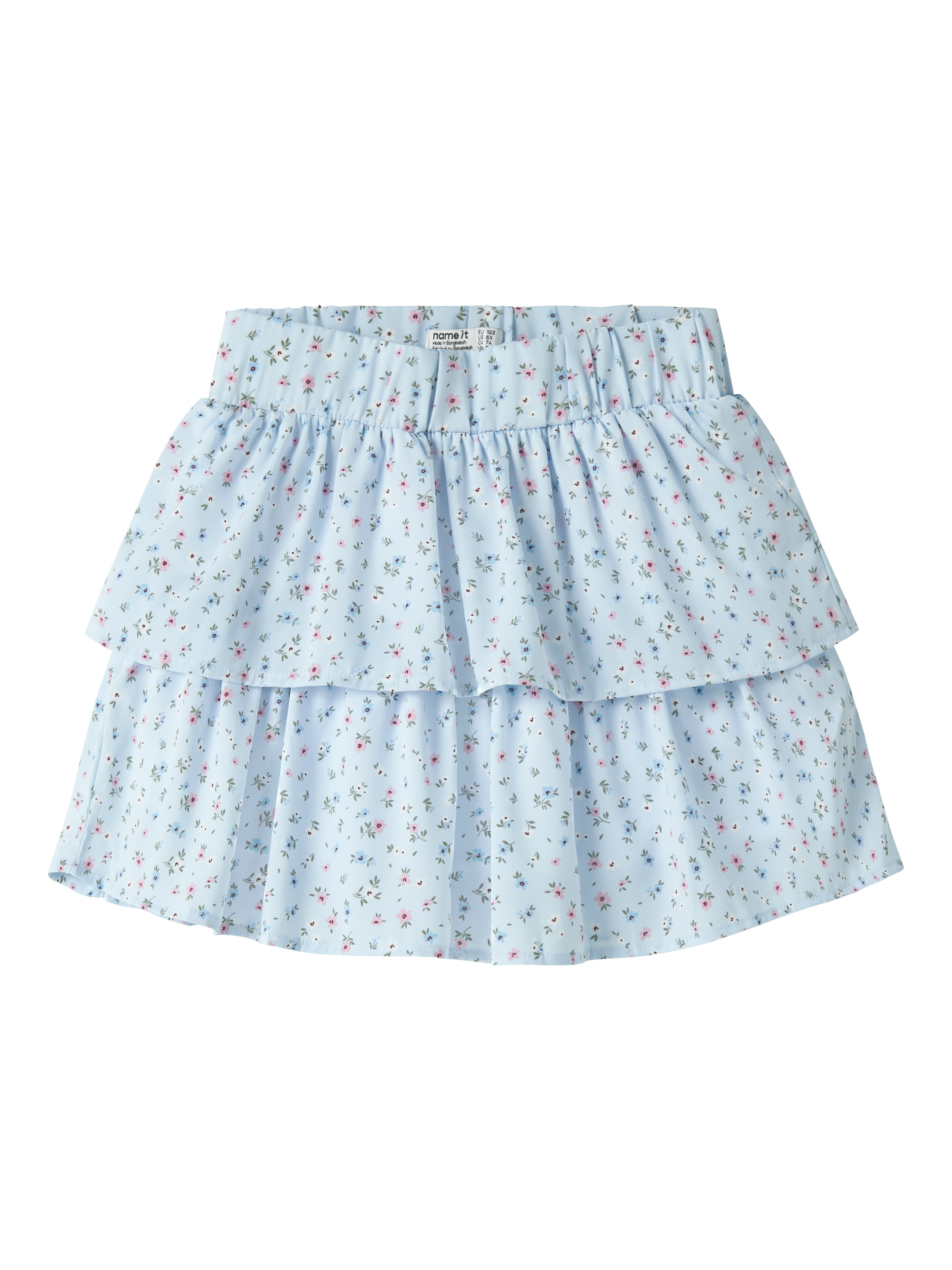 Image of Name It Volantrock "NKFVINAYA SKIRT FFF NOOS" Kunstfaser, Stretch, Allover Druck