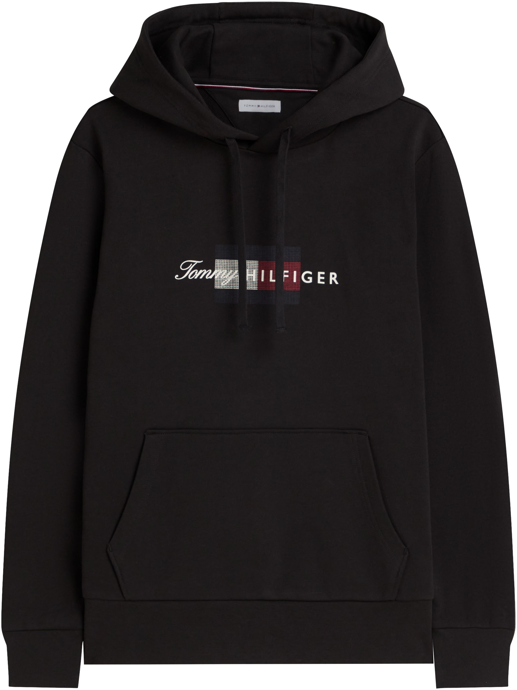 Tommy Hilfiger Hoodie »SCRIPT FLAG HOODIE«, mit Flag-Grafik und Tunnelzug
