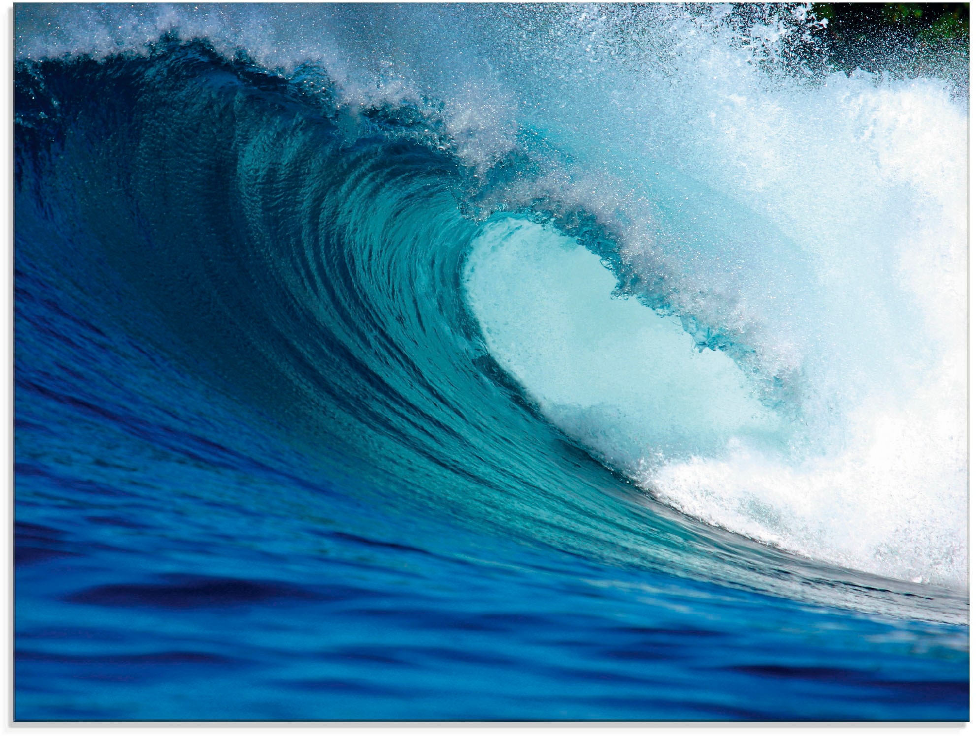 Image of Artland Glasbild "Blaue Surfwelle" Küste 1 Stk. tlg. in verschiedenen Grössen