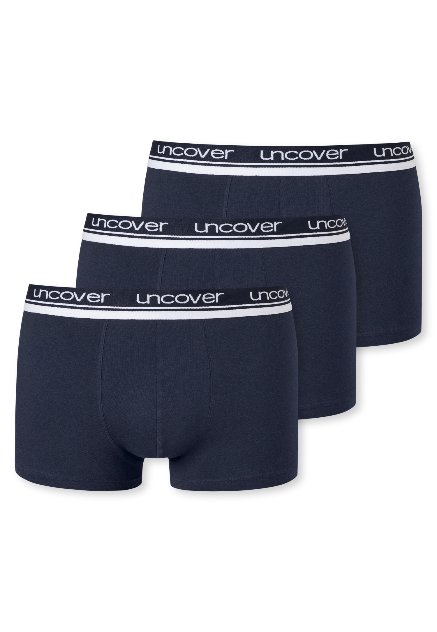 uncover by SCHIESSER Boxer »Uncover Cotton« 2er Pack,  Logo-Bund, elastisch, ohne Eingriff, perfekter Sitz