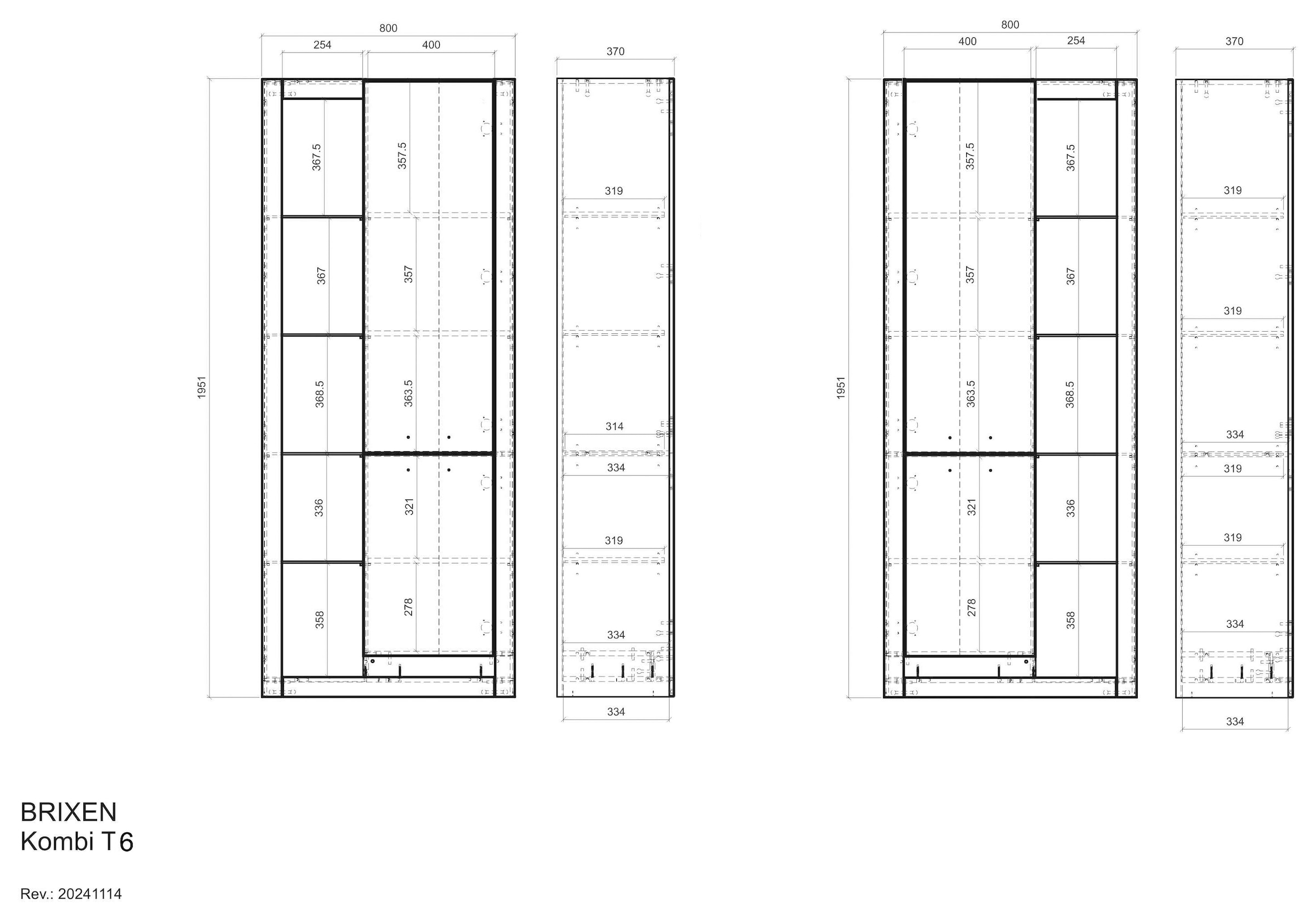 INOSIGN Wohnwand »Brixen, moderne Anbauwand, Wohnzimmer-Set, Eiche Evoke Dekor mit Weiss«, (Set, 2 St.), enthält Stauraumelemente