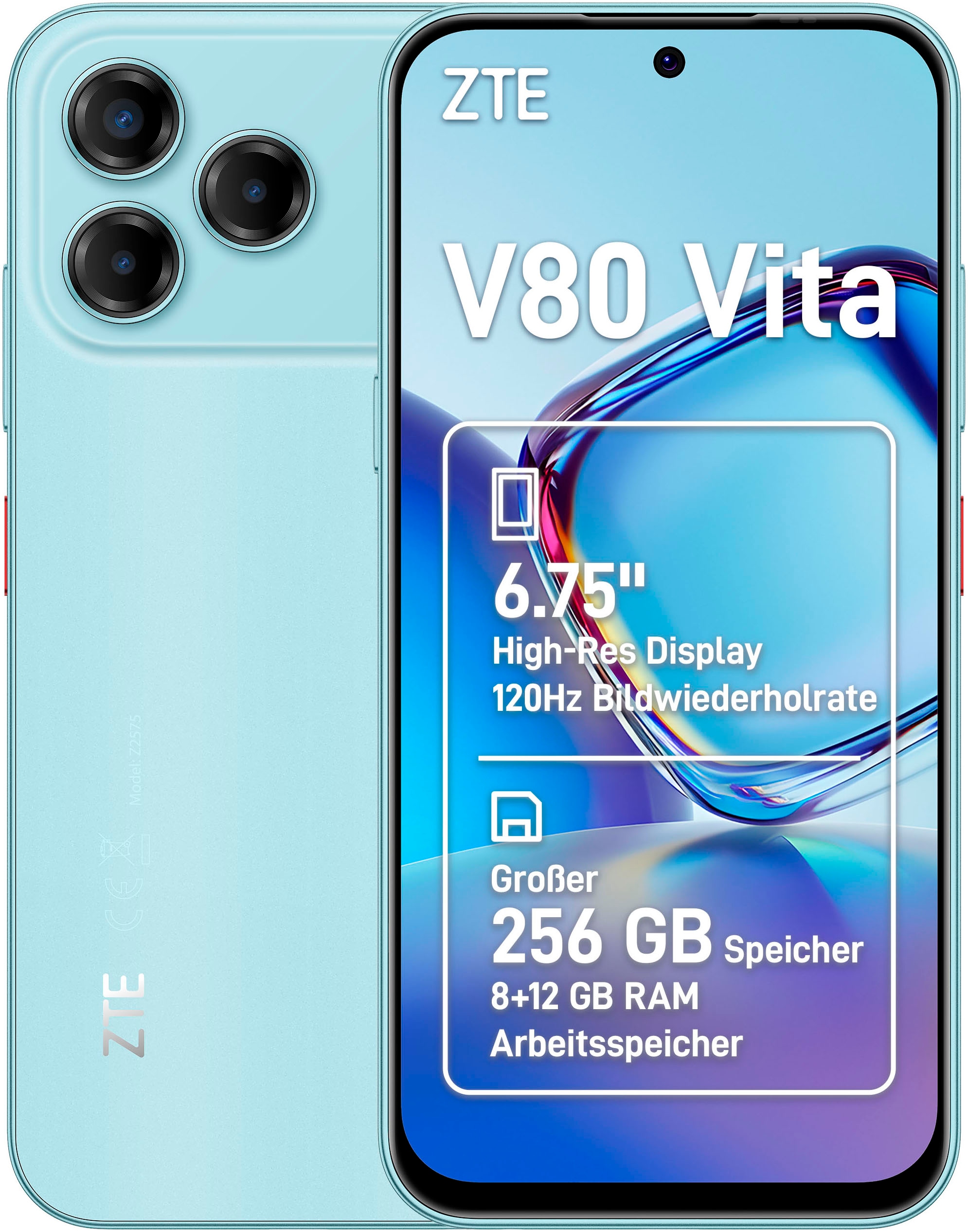 Image of ZTE Smartphone "Blade V80 Vita" cyan