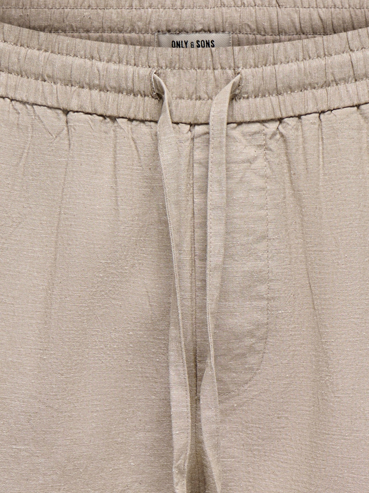 ONLY & SONS Schlupfhose »ONSLINUS CROP 0007 COT LIN PNT NOOS«  Baumwolle mit Leinen, Gummizug und Kordel