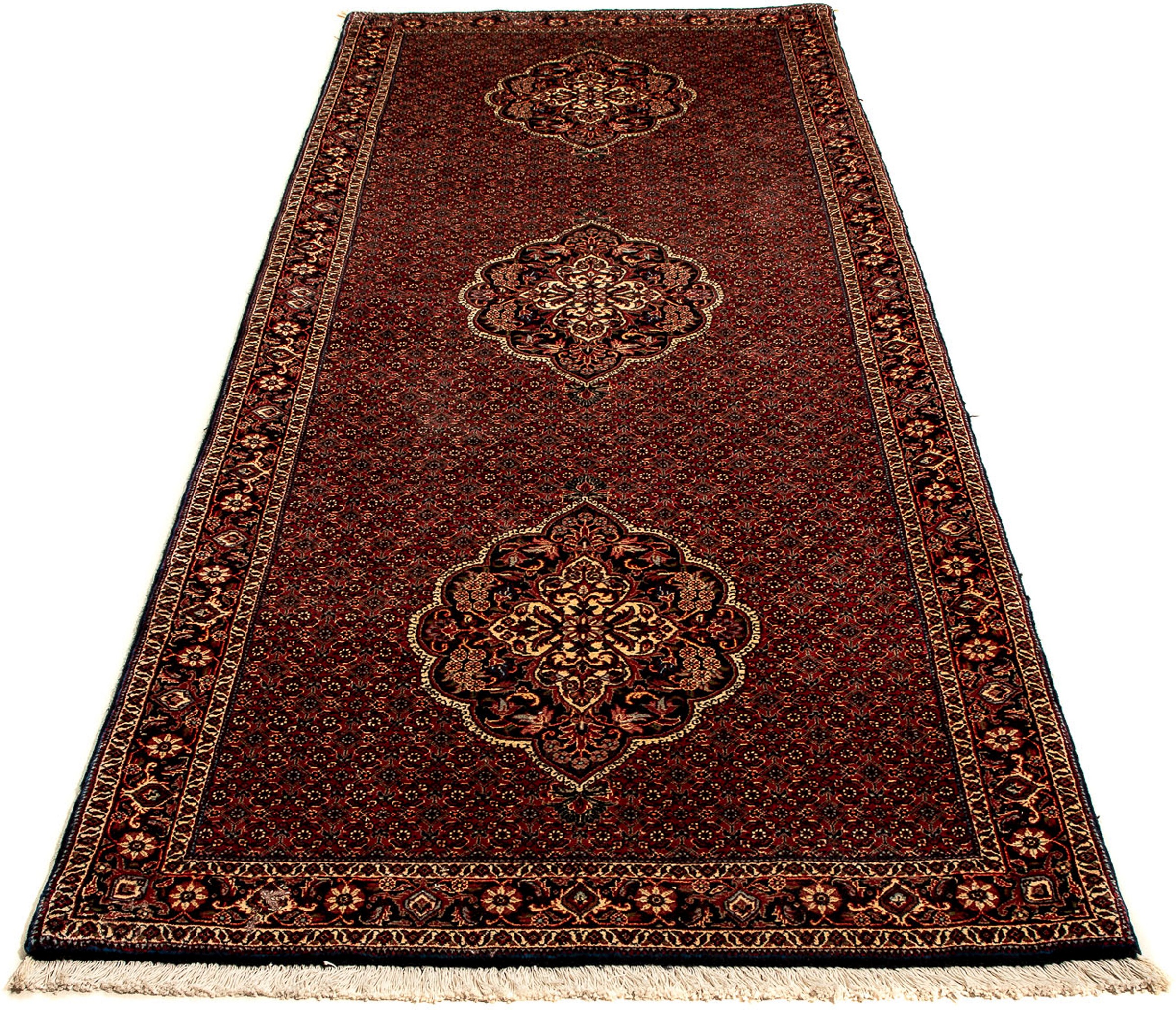 Image of morgenland Orientteppich »Perser - Bidjar - 297 x 102 cm - dunkelrot«, rechteckig, 15 mm Höhe, Wohnzimmer, Handgeknüpft, Einzelstück mit Zertifikat bei Ackermann Versand Schweiz