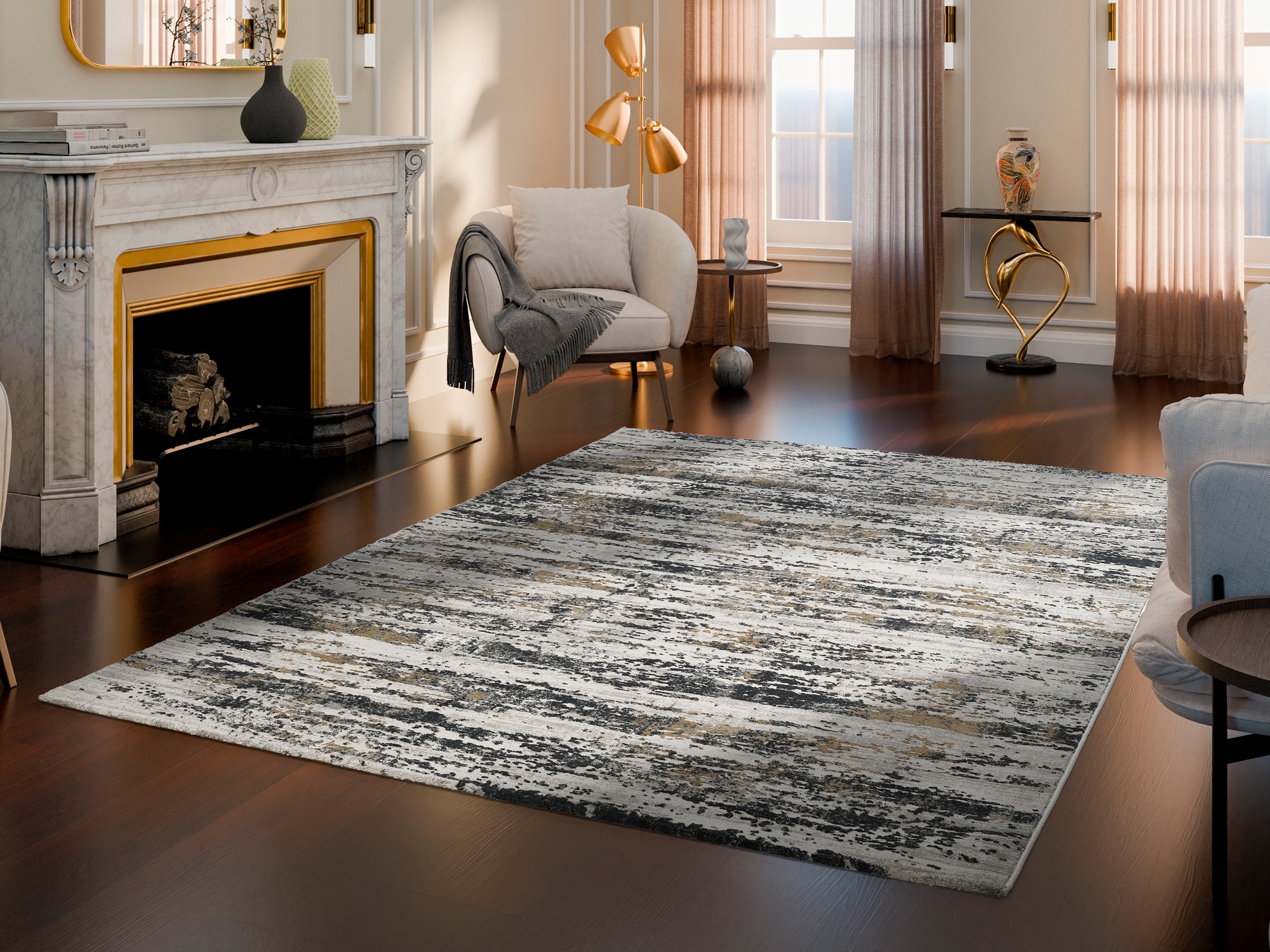 Image of OCI DIE TEPPICHMARKE Teppich "MANCHESTER TAKI" rechteckig 10 mm Höhe Design Teppich Kurzflor hochwertige Qualität