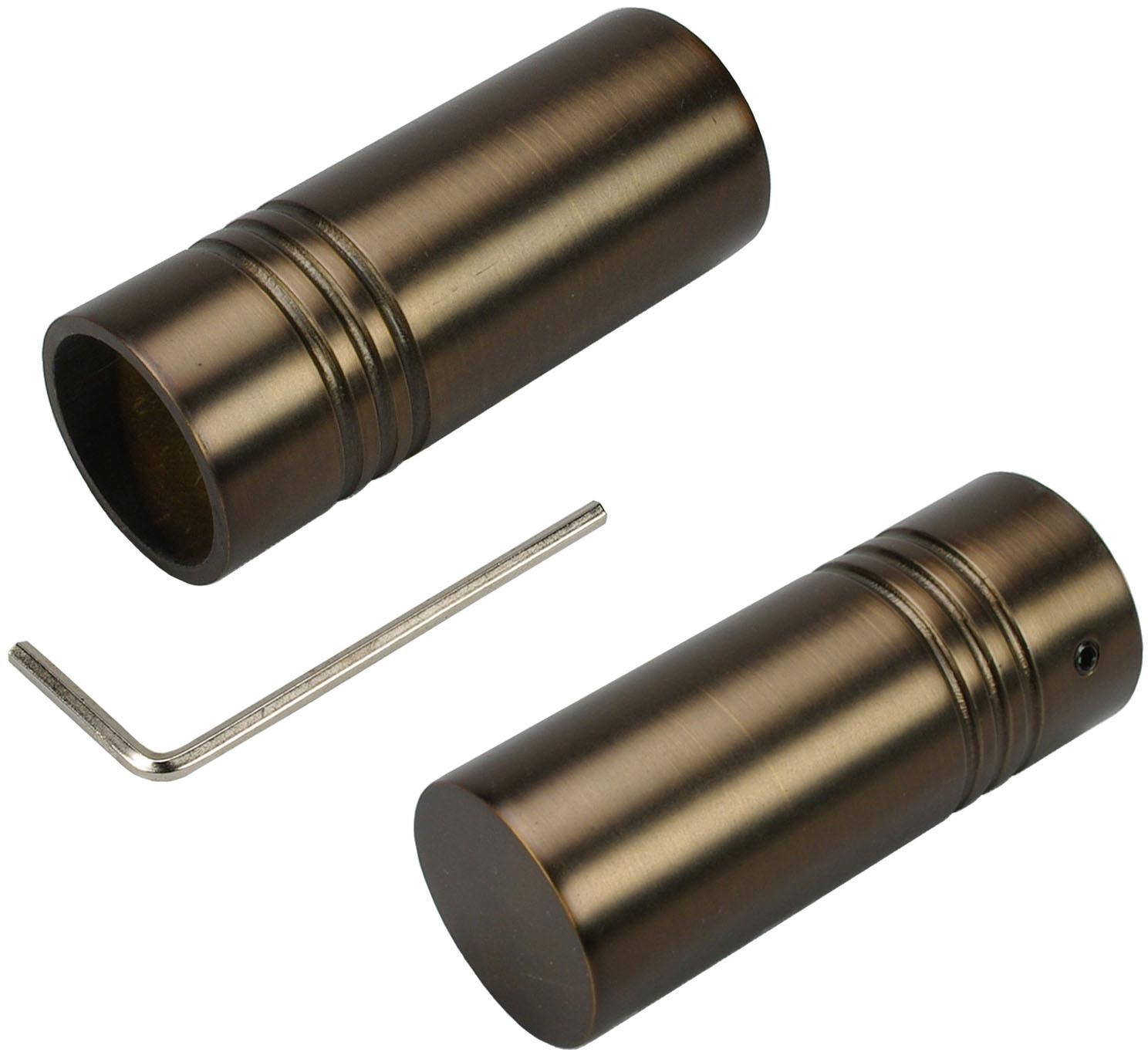 Liedeco Gardinenstange »CELZYLIN02SG2L«, 2 läufig-läufig, Fixmass, 2-läufig im Fixmass Ø 25/20 mm