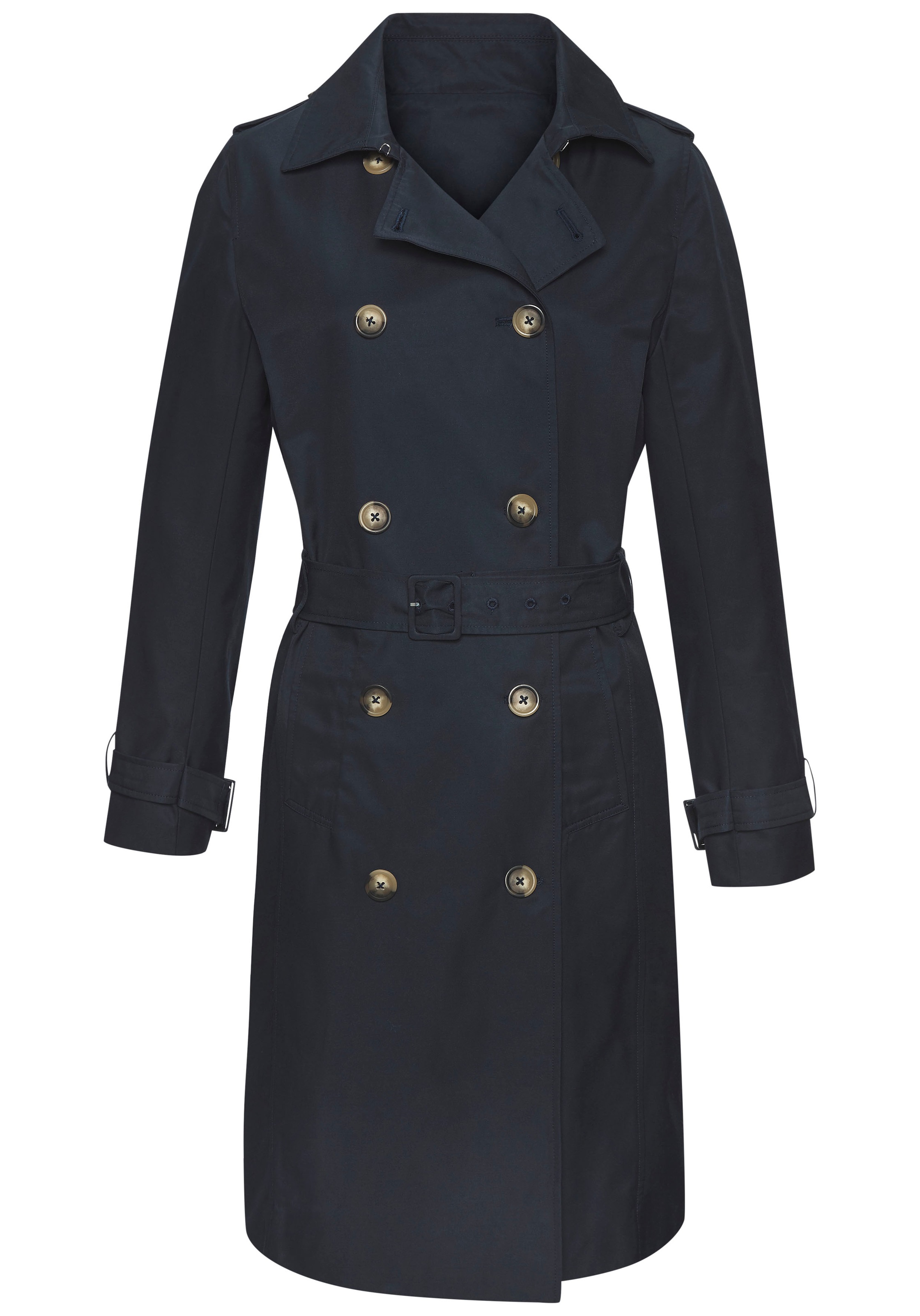 LASCANA Trenchcoat, mit Passe, pflegeleichter Materialmix