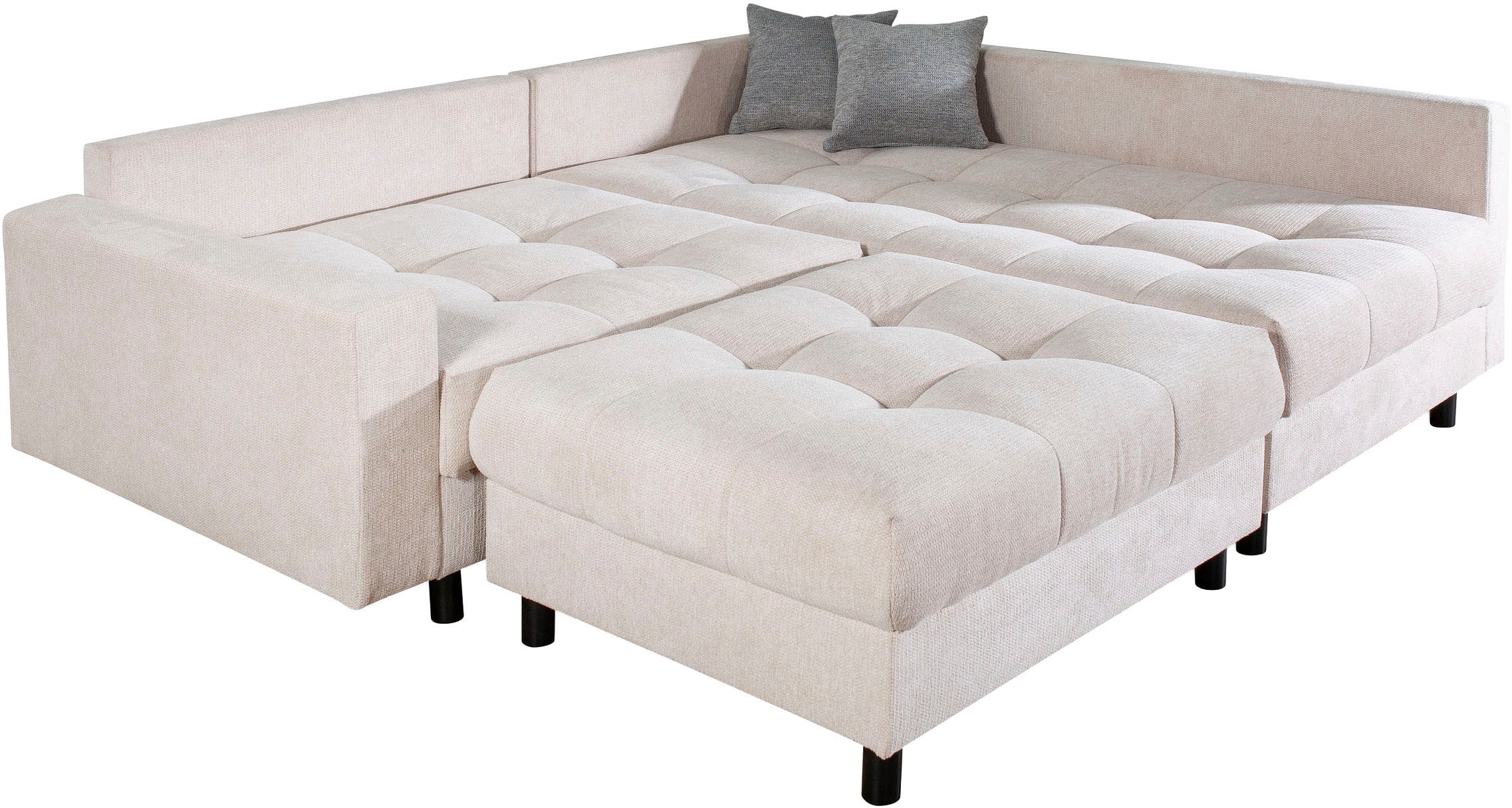 Home affaire Ecksofa »Toni L-Form«, Ottomane beidseitig montierbar, Federkern-Polsterung