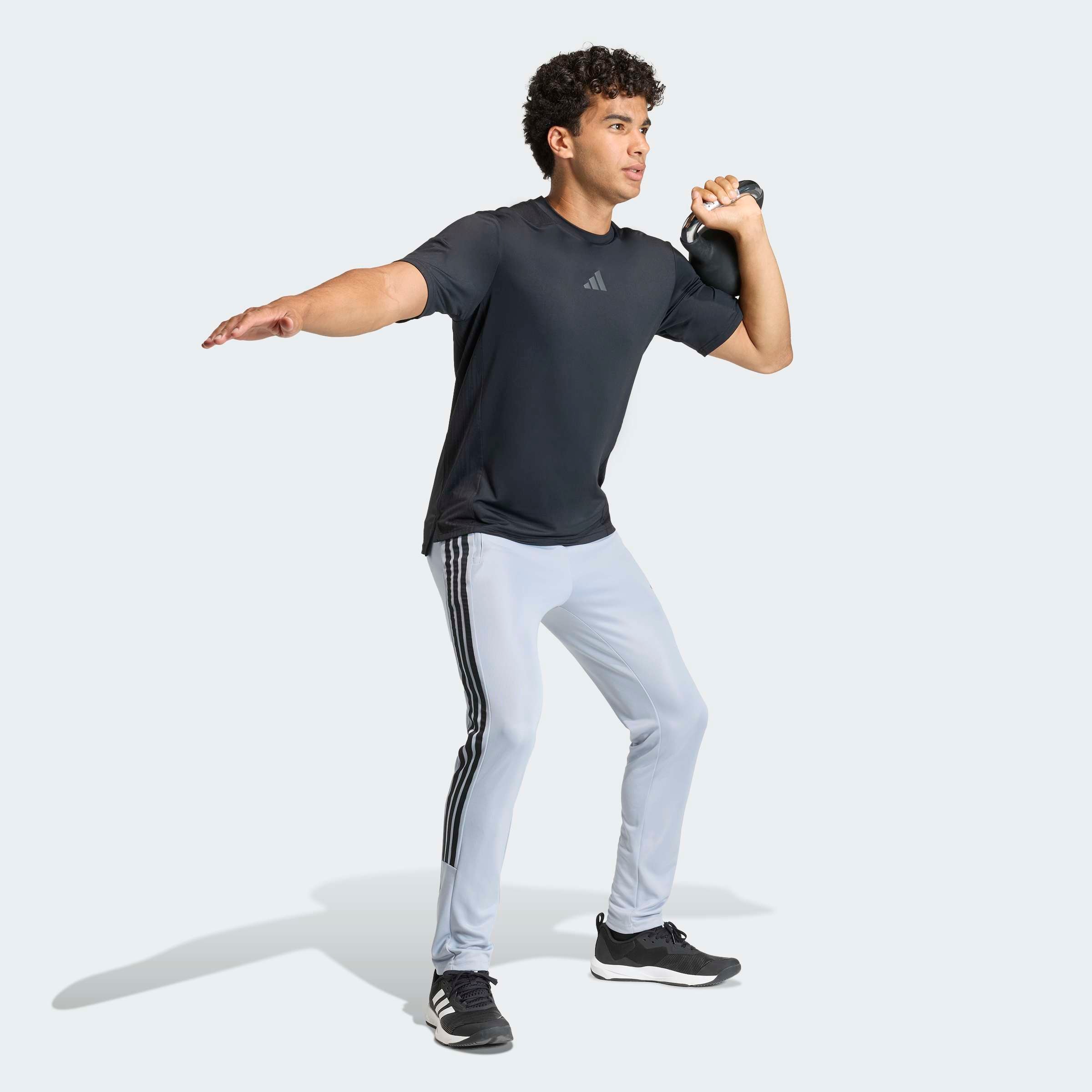 adidas Performance Pantalon de sport »WORKOUT ESSENTIALS ALL-SET 3-STREIFEN AUS GEWIRKTEM MATERIAL«  Trainingshose, Climacool, reguläre Passform