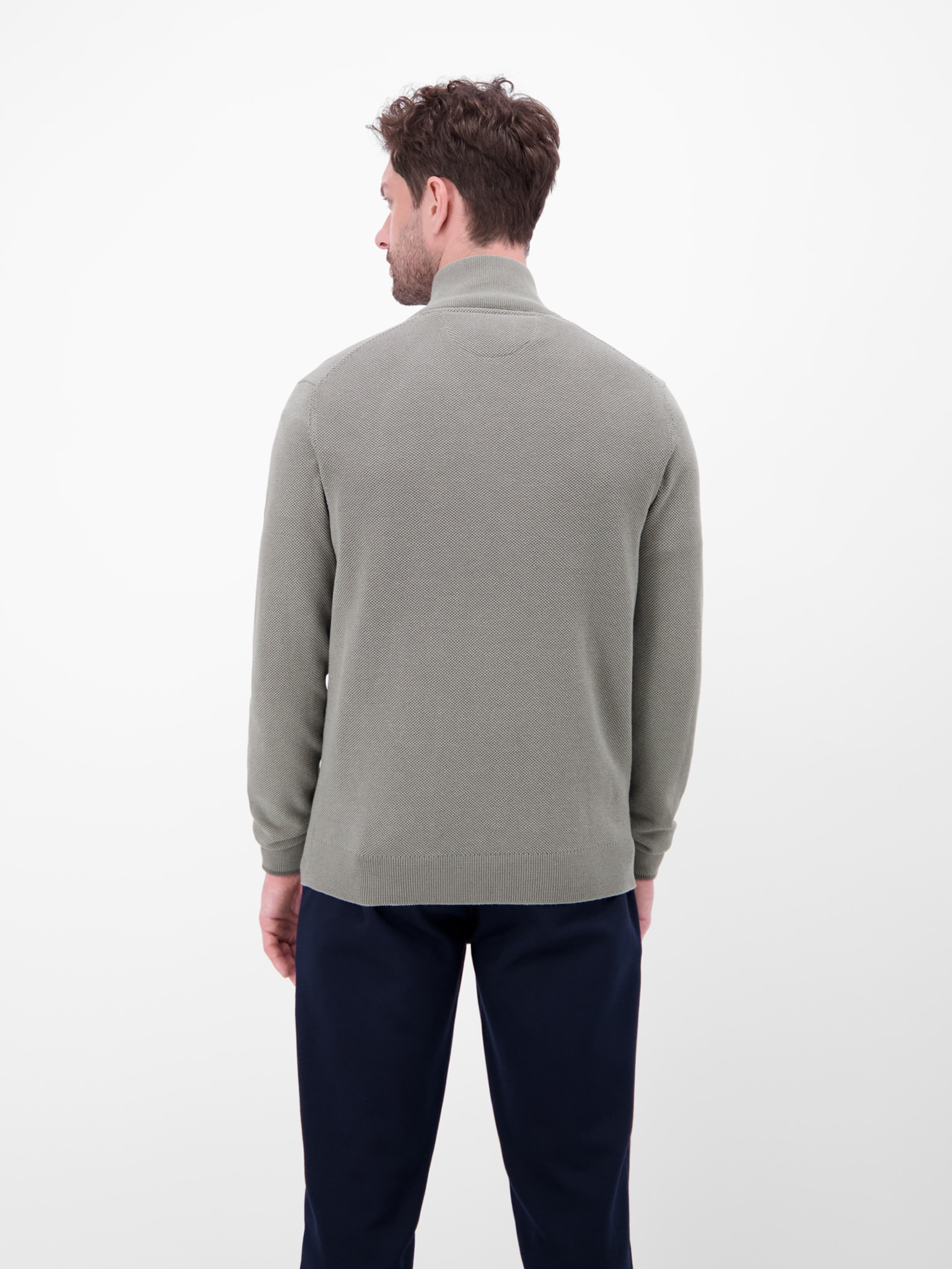 LERROS Strickjacke mit Reissverschluss und Stehkragen