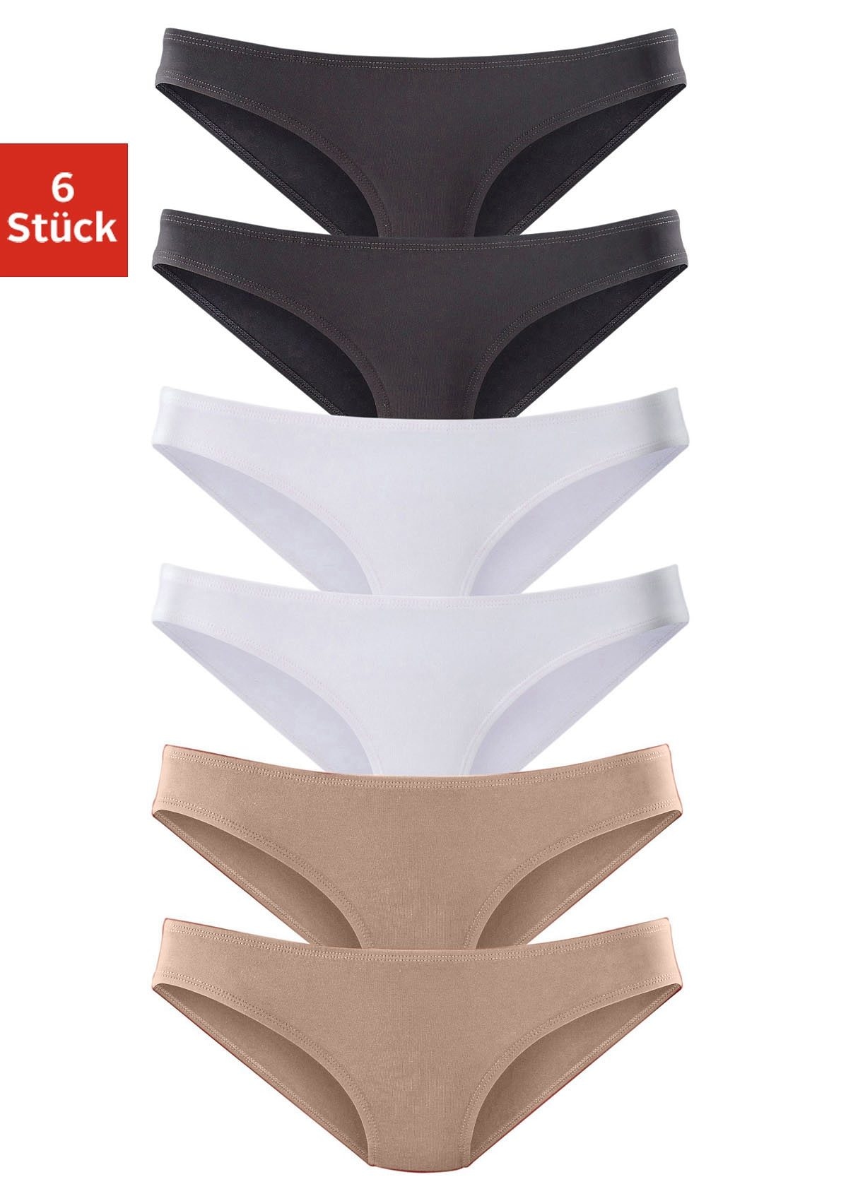 Vivance active Bikinislip, (Packung, 6 St.), aus weicher Microfaser im  %SALE!