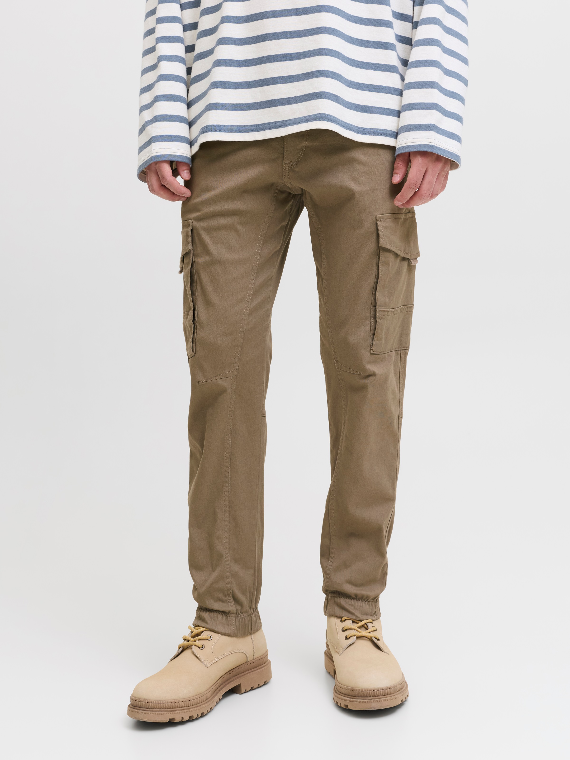 Jack & Jones, Herren, »JPSTPAUL JJFLAKE CARGO NOOS« Baumwollmischung, regular fit, brindle, 30, Länge 34, Herren-Cargohose von Jack & Jones