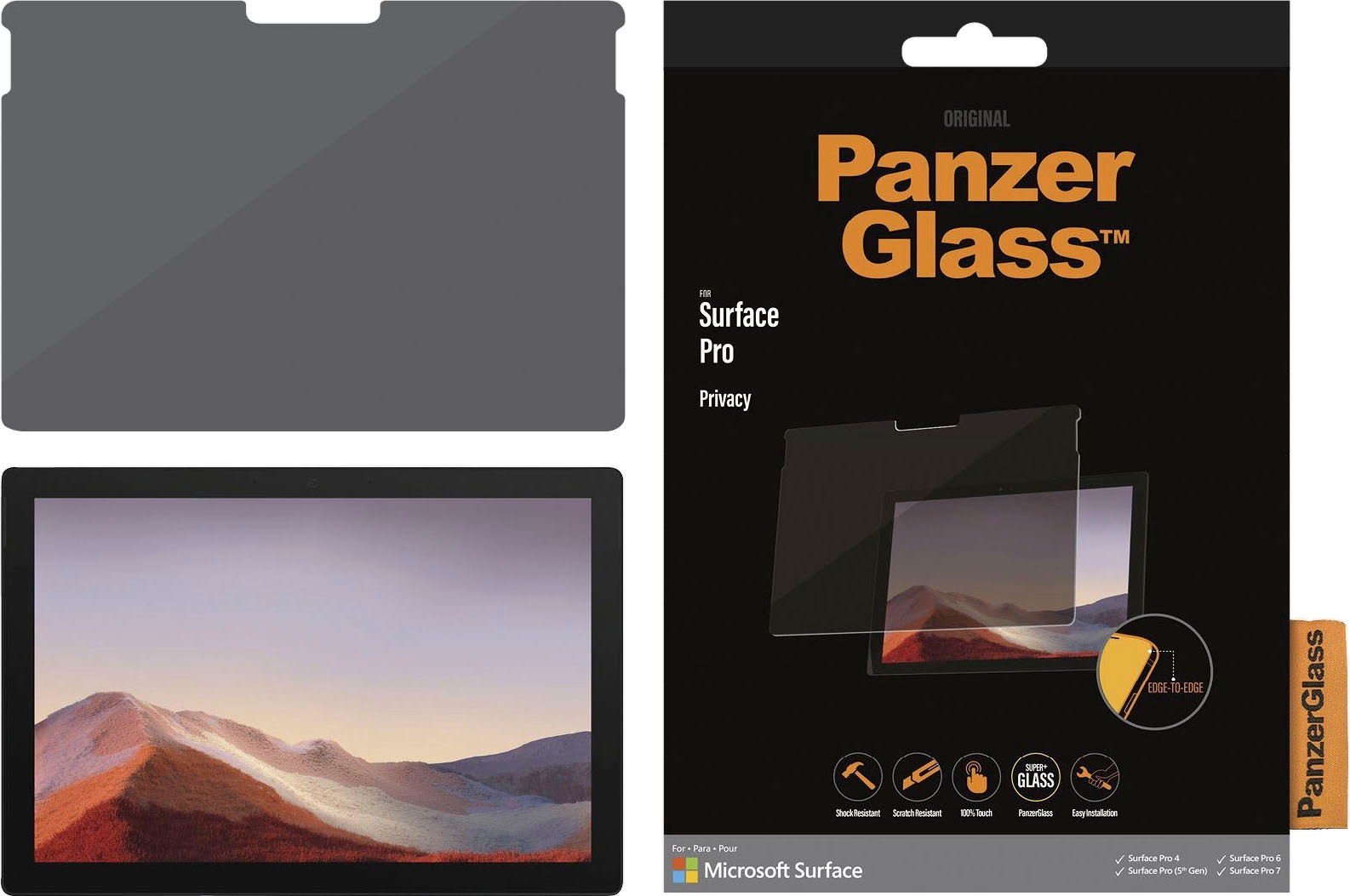 Image of PanzerGlass Displayschutzfolie »P6251«, für Surface Pro 4/Pro 5.Gen/Pro 6/Pro 7 bei Ackermann Versand Schweiz