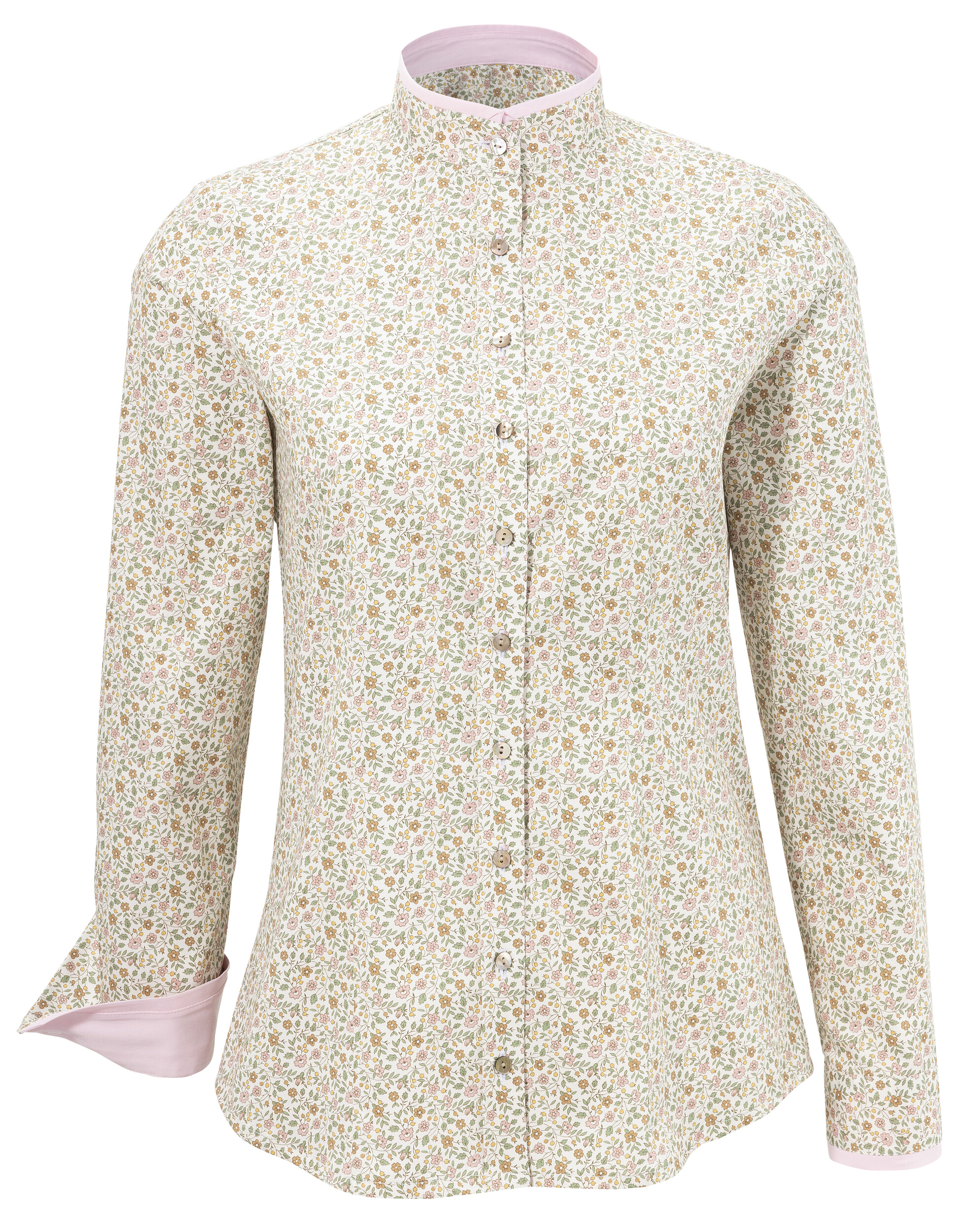 Trachtenbluse, (1 tlg.), Damen, mit modischem Allover-Druck