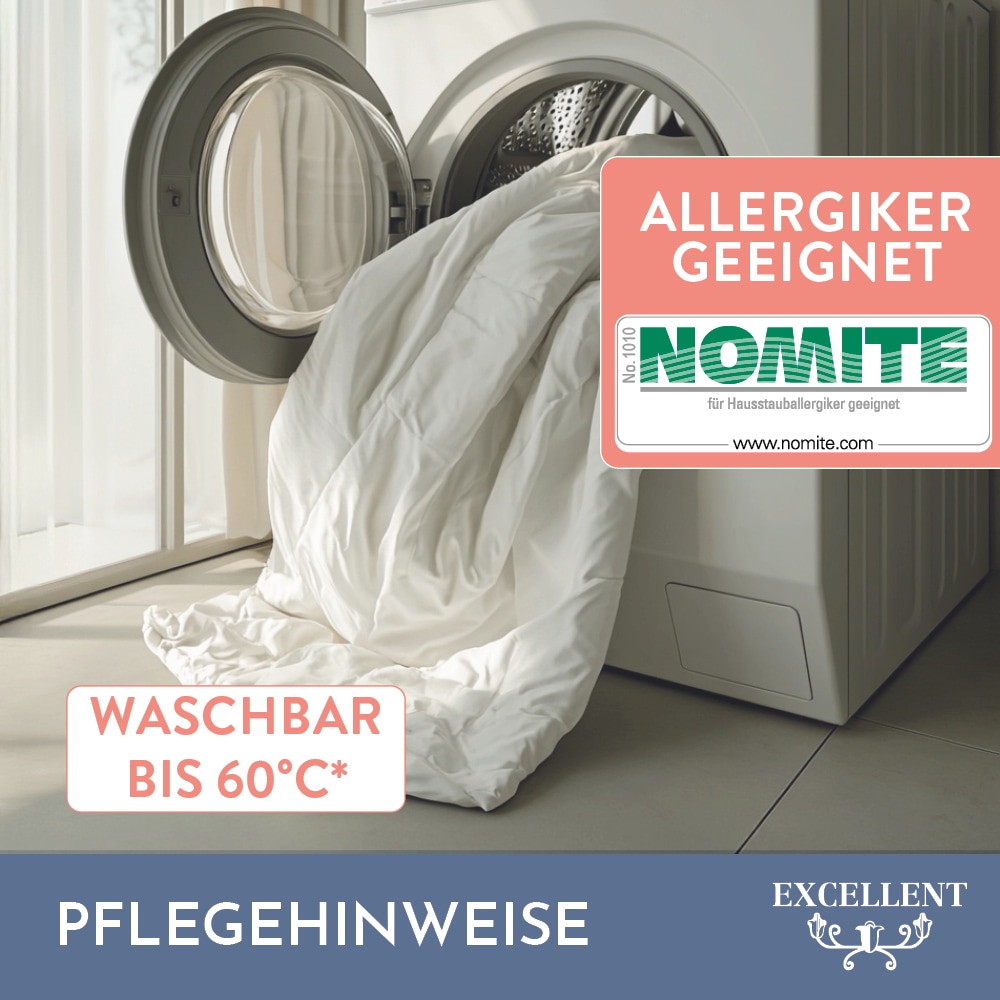 Excellent Kopfkissen »Venedig«, Füllung: weisse neue Federn und Daunen, Klasse I, 85% Federn / 15% Daunen, Bezug: Köper-Inlett, 100% Baumwolle, (Spar-Set, 2 St., 2 Kopfkissen), Kopfkissen 40x40, 40x80, 80x80, allergiker geeignet (Hausstaub)