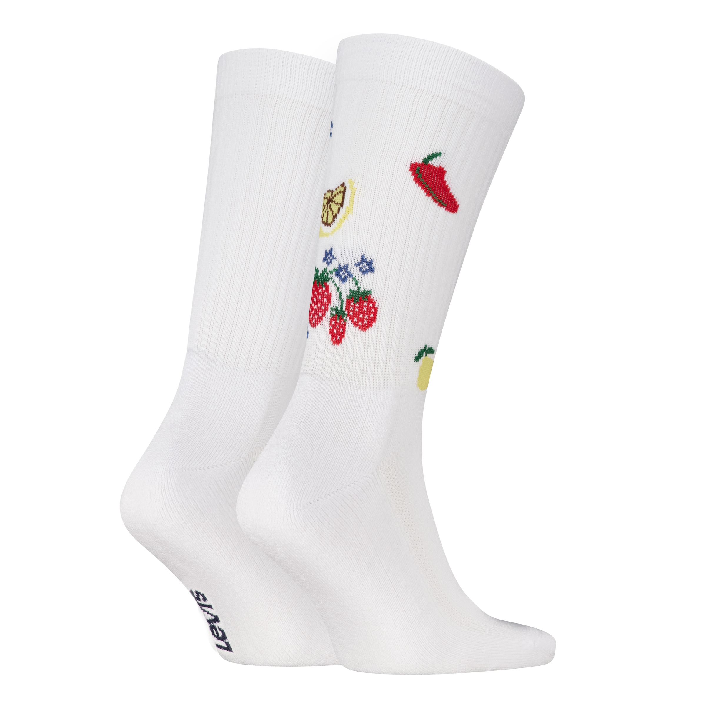 Levi's® Chaussettes »LEVIS REG CUT FRUIT AOP« 2 Paar,  Cotton-Mix, Fruit-Design, elastisch, weiche, bequeme Sohle