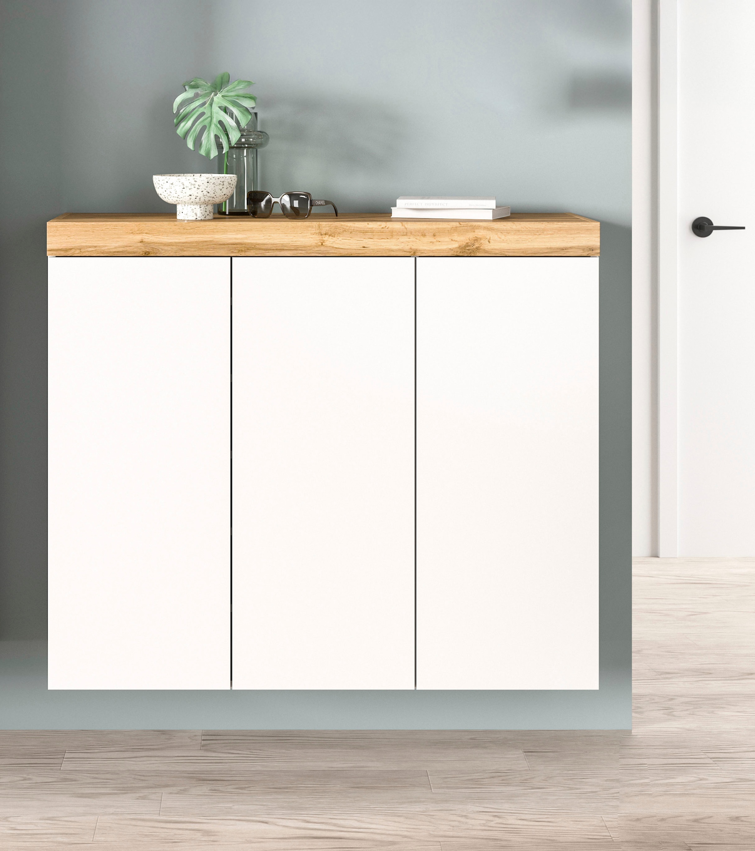 GOODproduct Schuhschrank »MAMBO, TOPSELLER!, Breite 115cm, stehend & hängend, push-2-open« 2 farbige Ausführung, 1 Stk. tlg. Schuhschrank, Schuhkommode, Flur, Diele