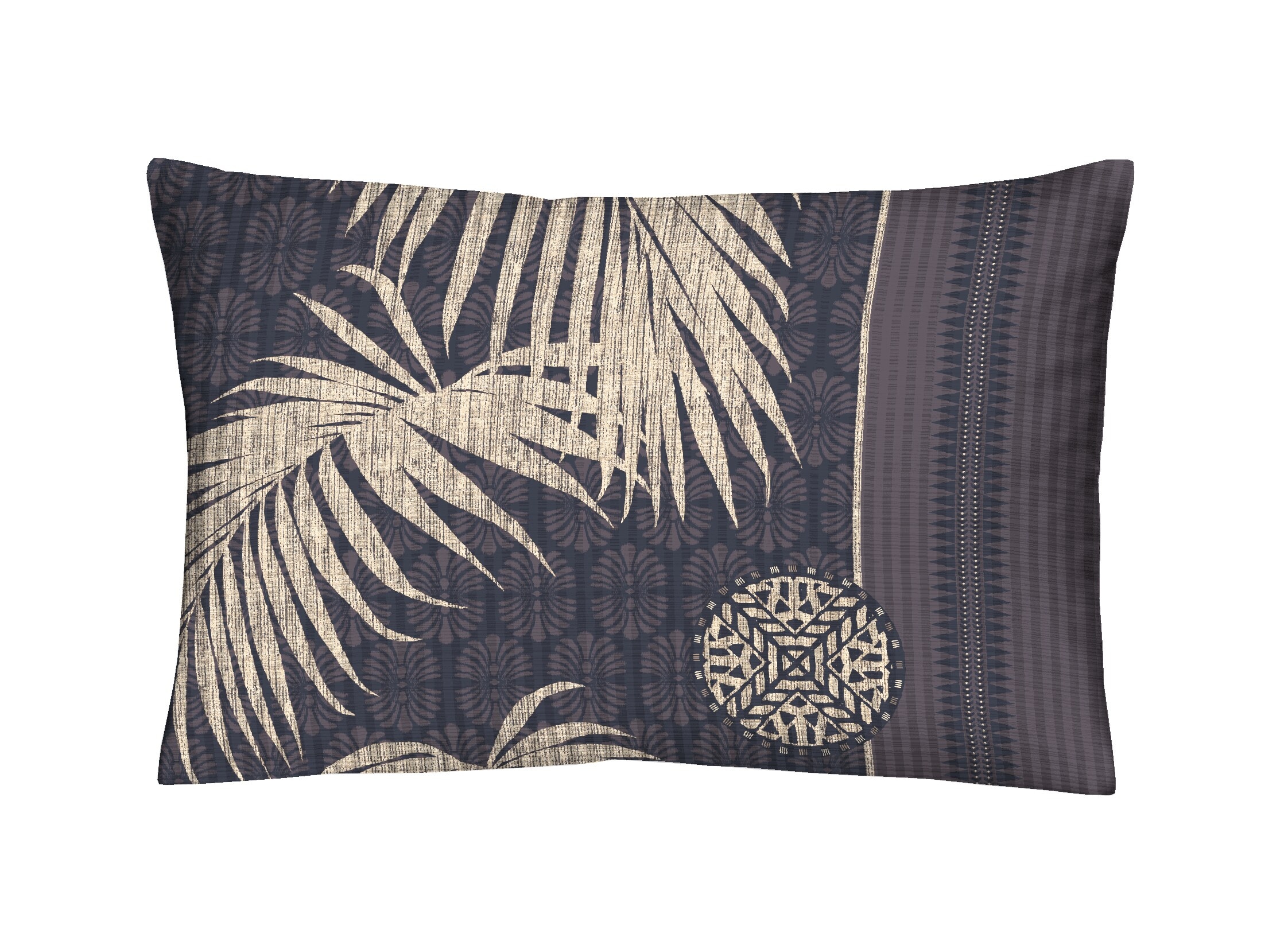 HOME FASHION Kissenbezug »Palms B«, (1 St.), verdeckter Reissverschluss